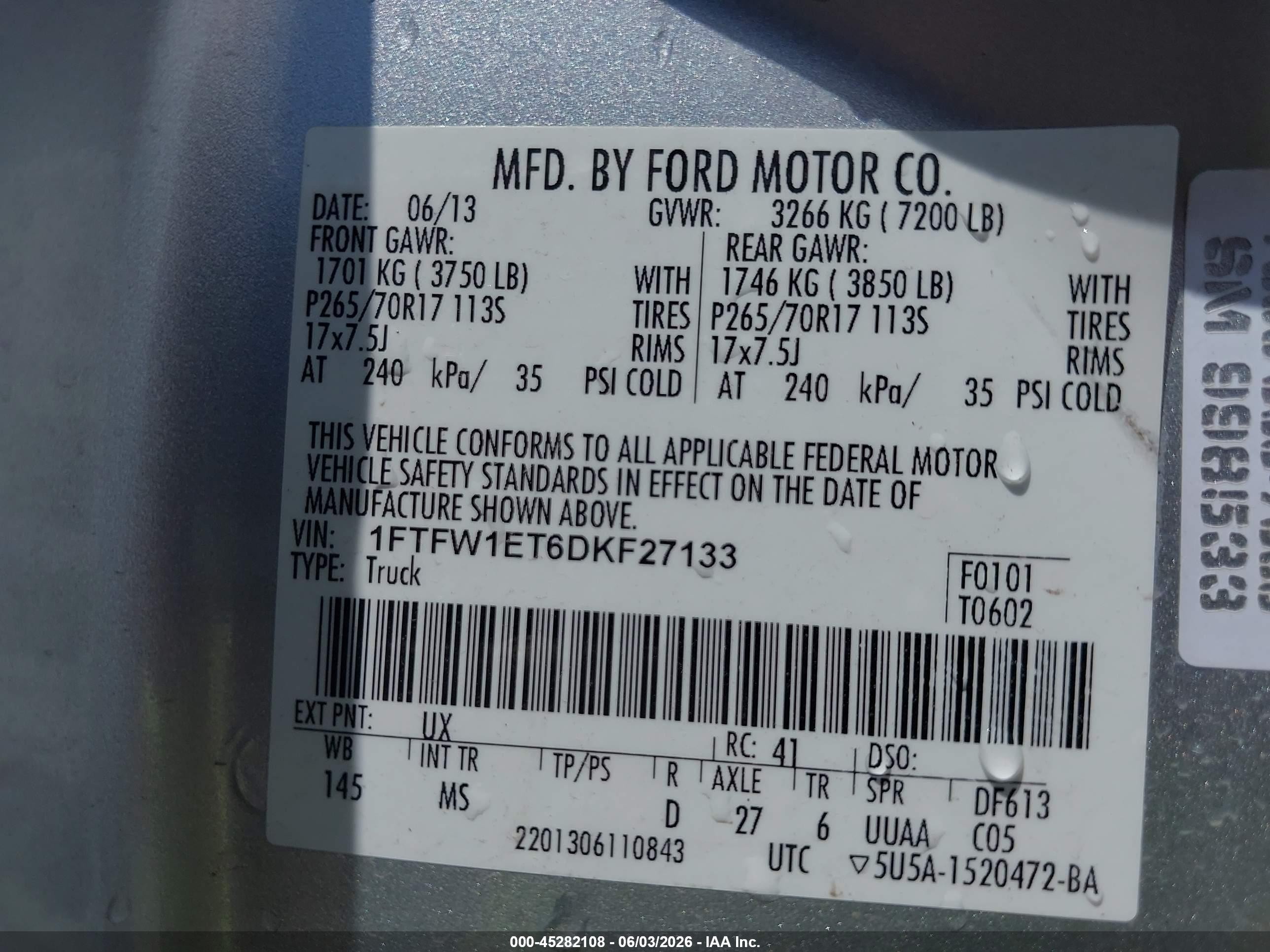 2013 Ford F-150 Xlt Silver vin: 1FTFW1ET6DKF27133