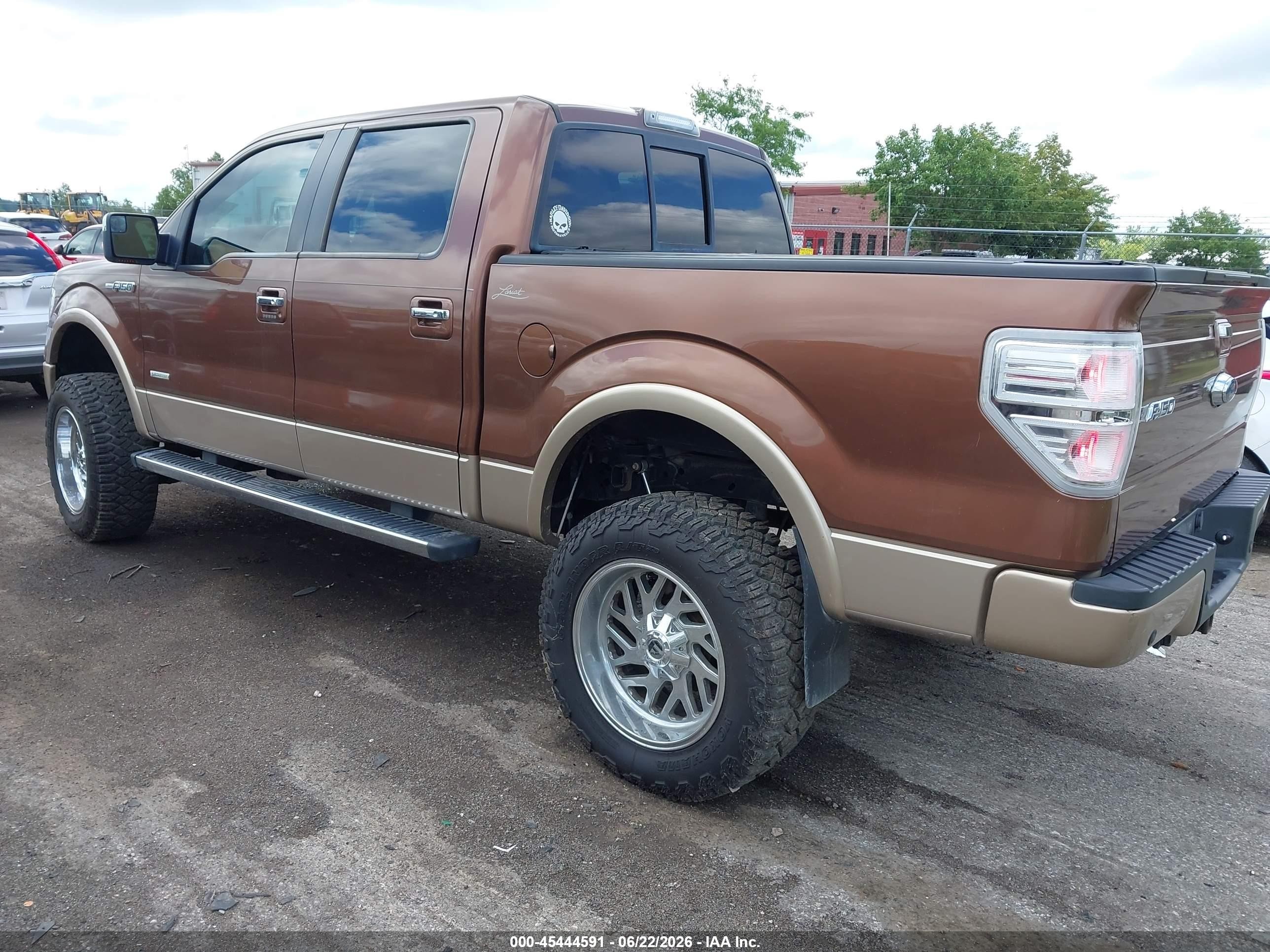 2011 Ford F-150 Lariat Brown vin: 1FTFW1ET7BFB55274