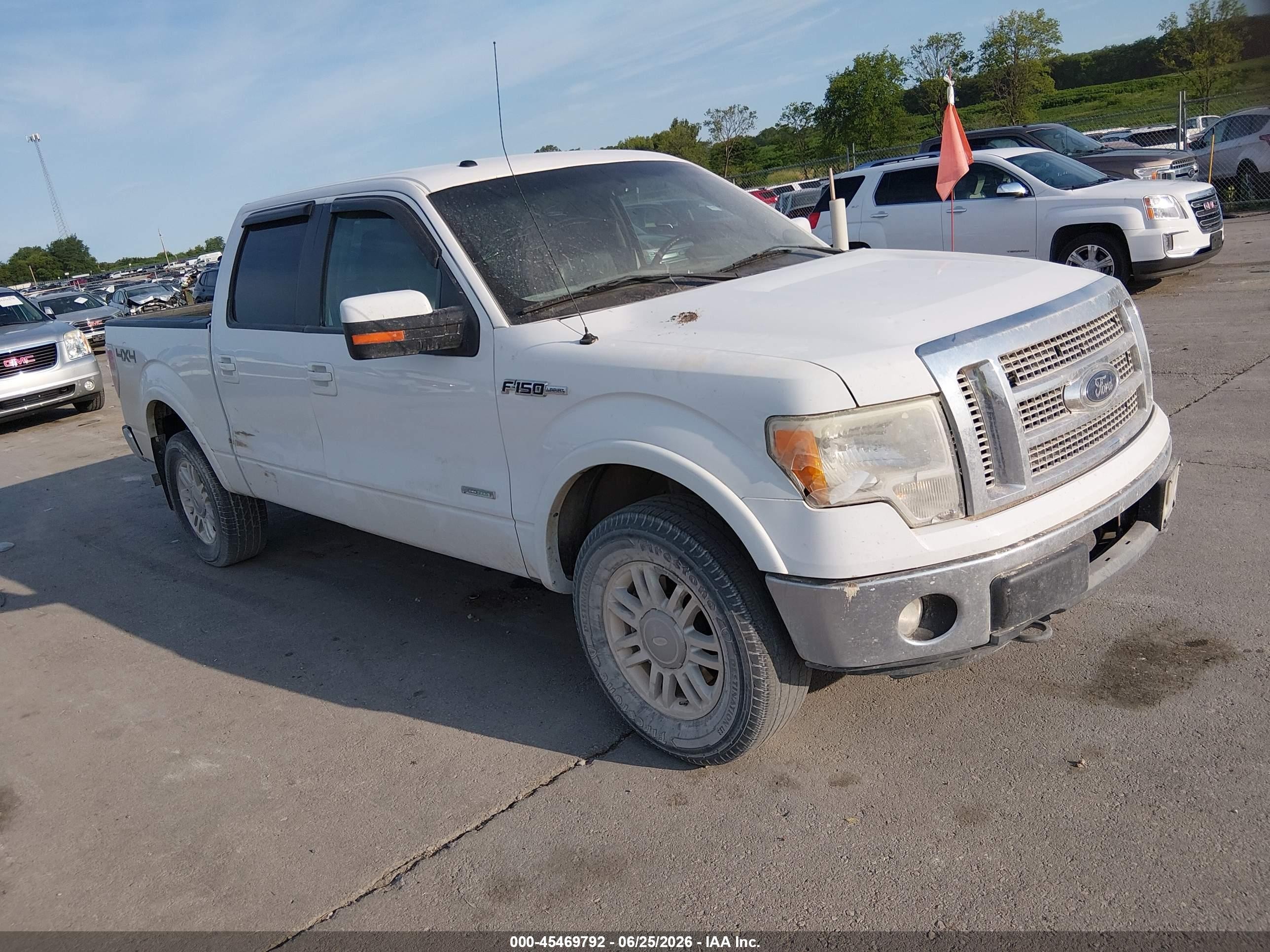 2011 Ford F-150 Fx4/king Ranch/lariat/platinum/xlt White vin: 1FTFW1ET7BFC20317