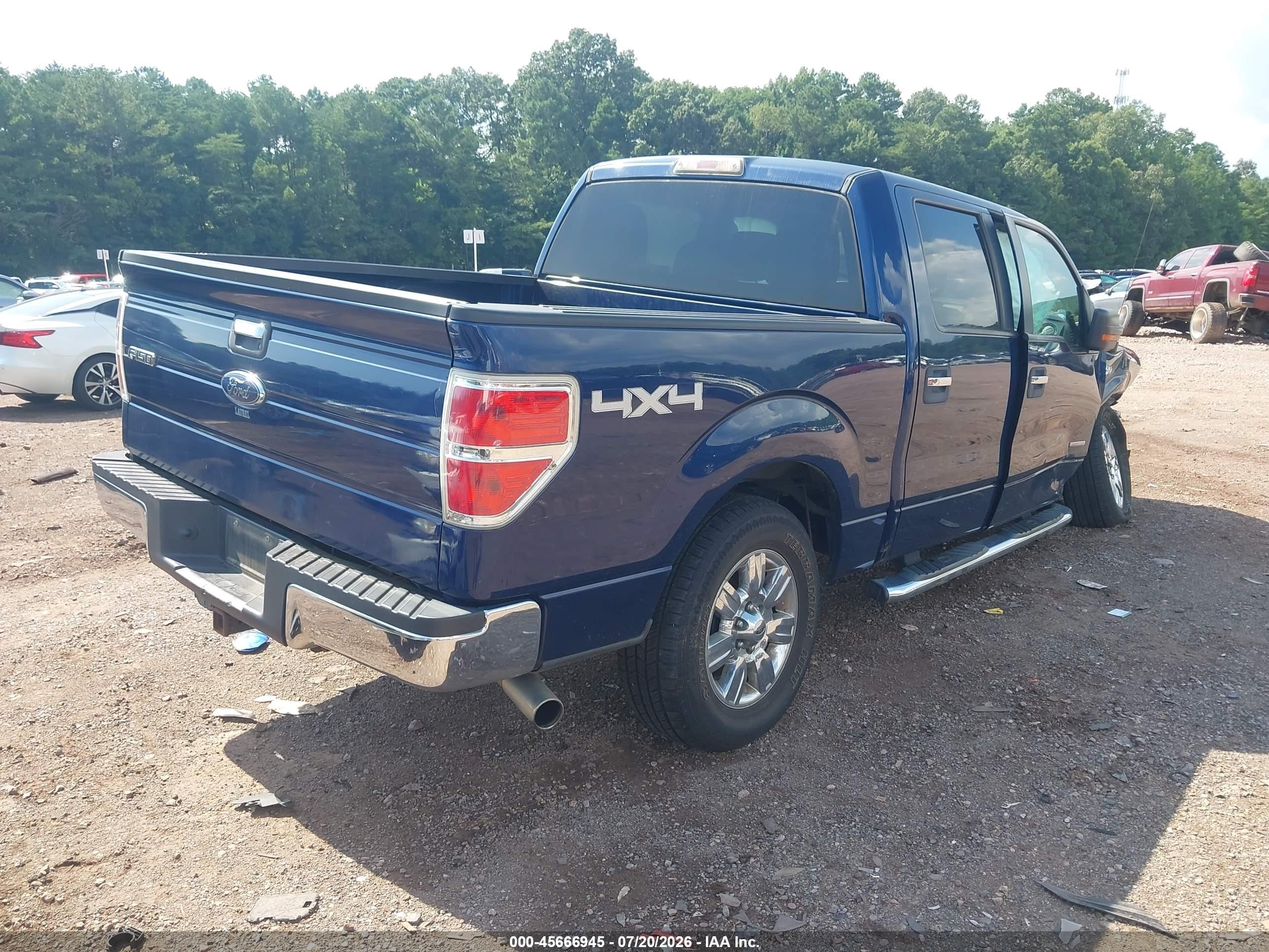 2011 Ford F-150 Xlt Blue vin: 1FTFW1ET7BFD15444