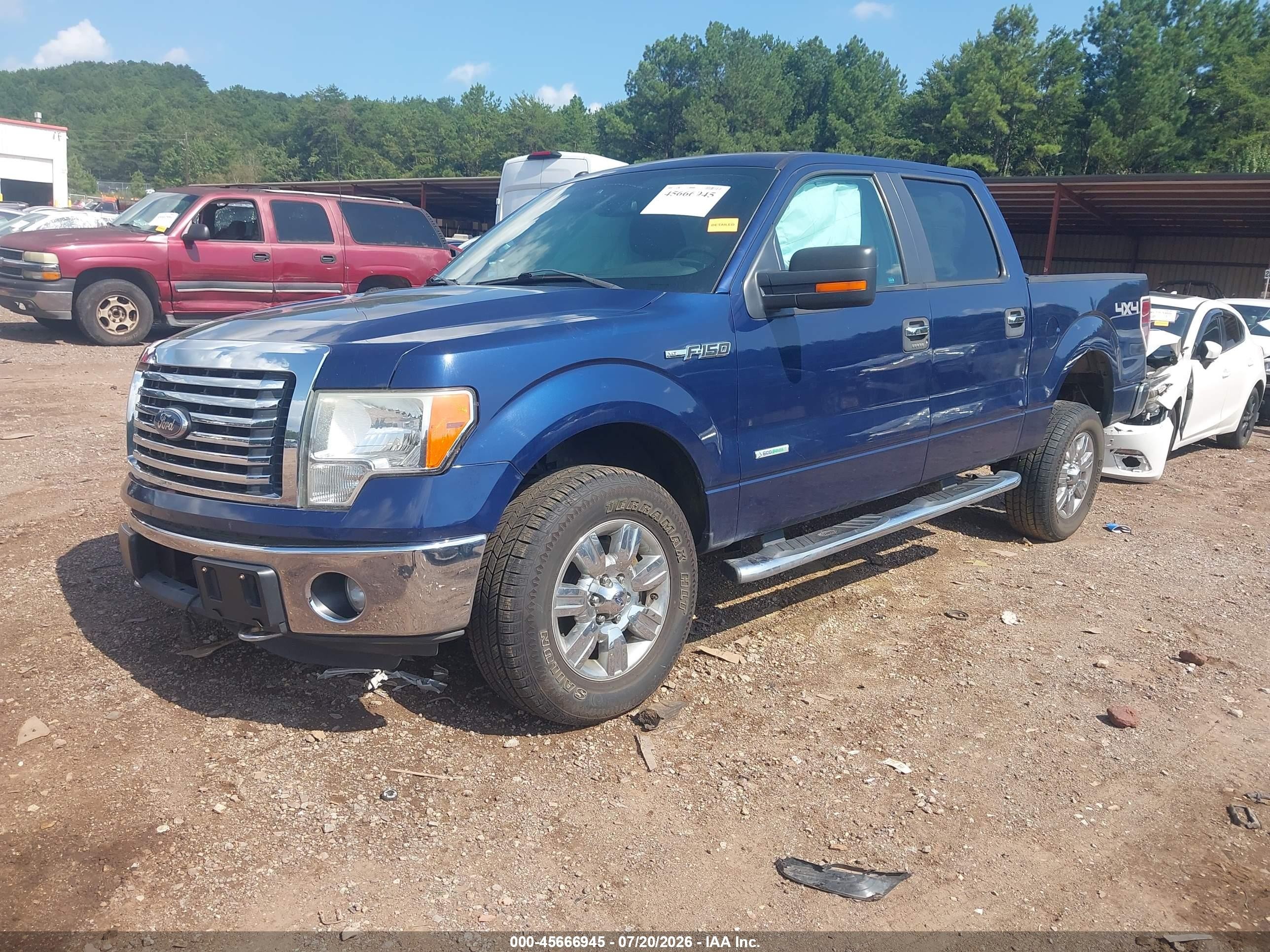 2011 Ford F-150 Xlt Blue vin: 1FTFW1ET7BFD15444