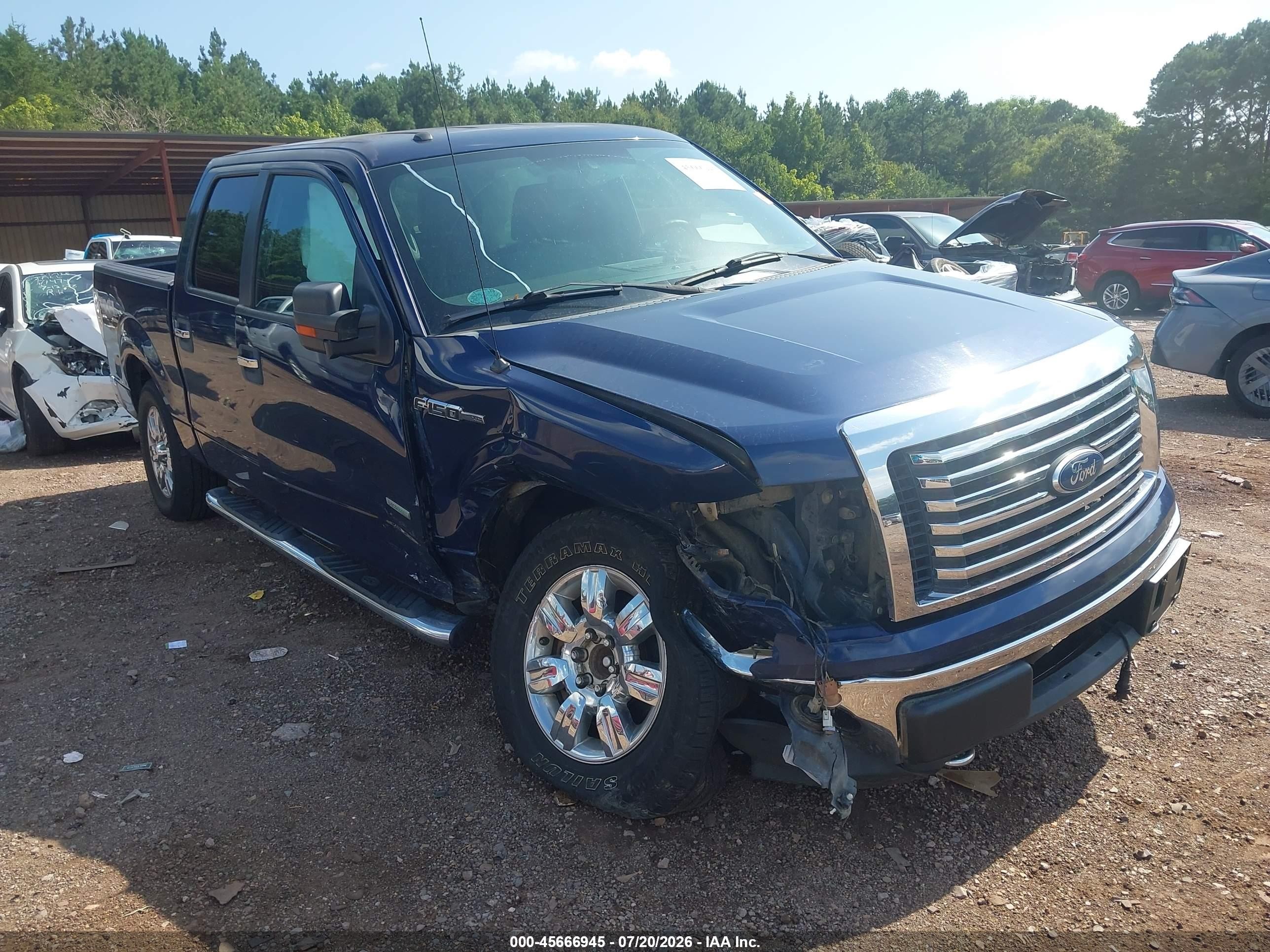 2011 Ford F-150 Xlt Blue vin: 1FTFW1ET7BFD15444