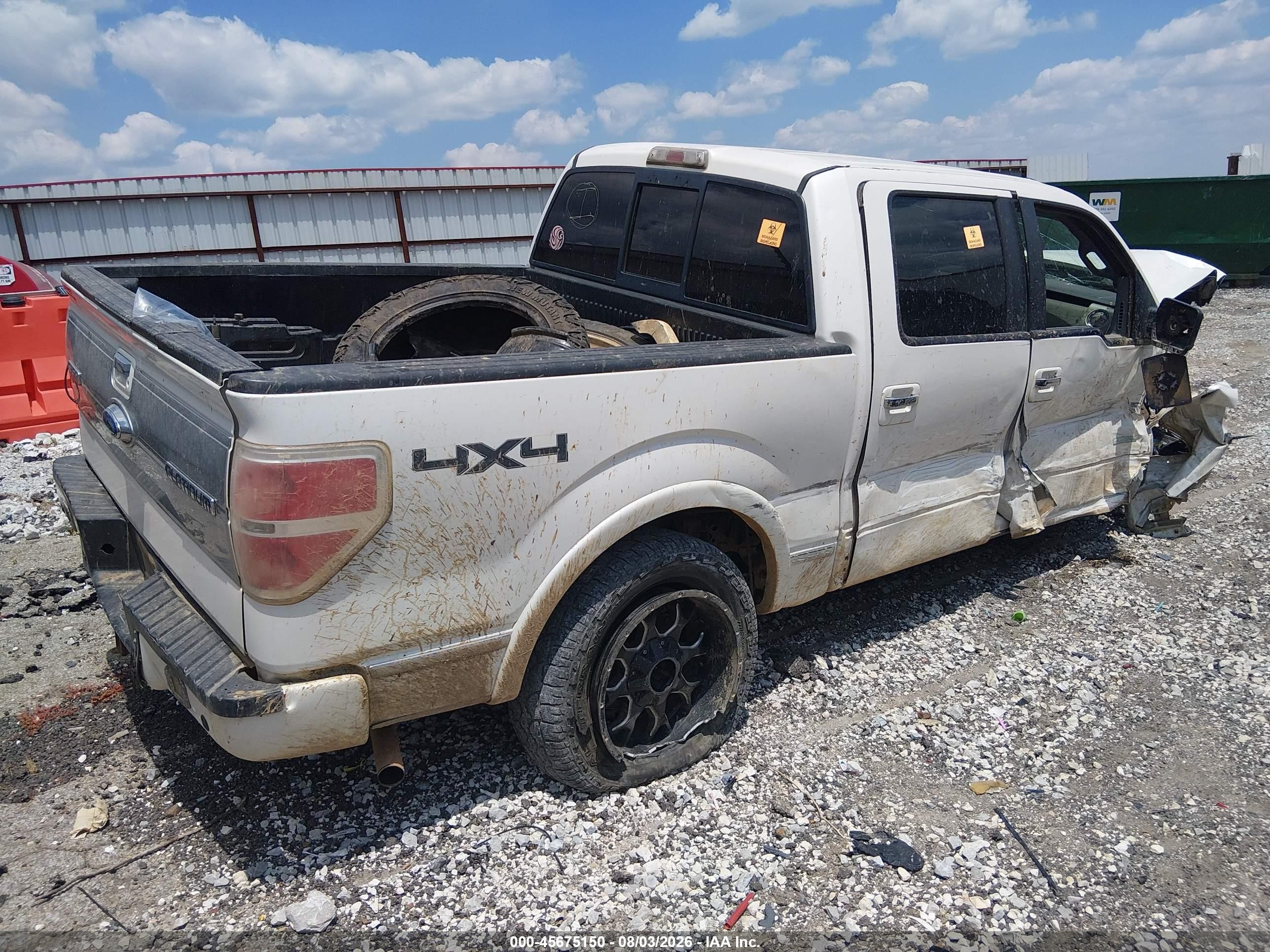 2011 Ford F-150 Platinum White vin: 1FTFW1ET7BFD21809