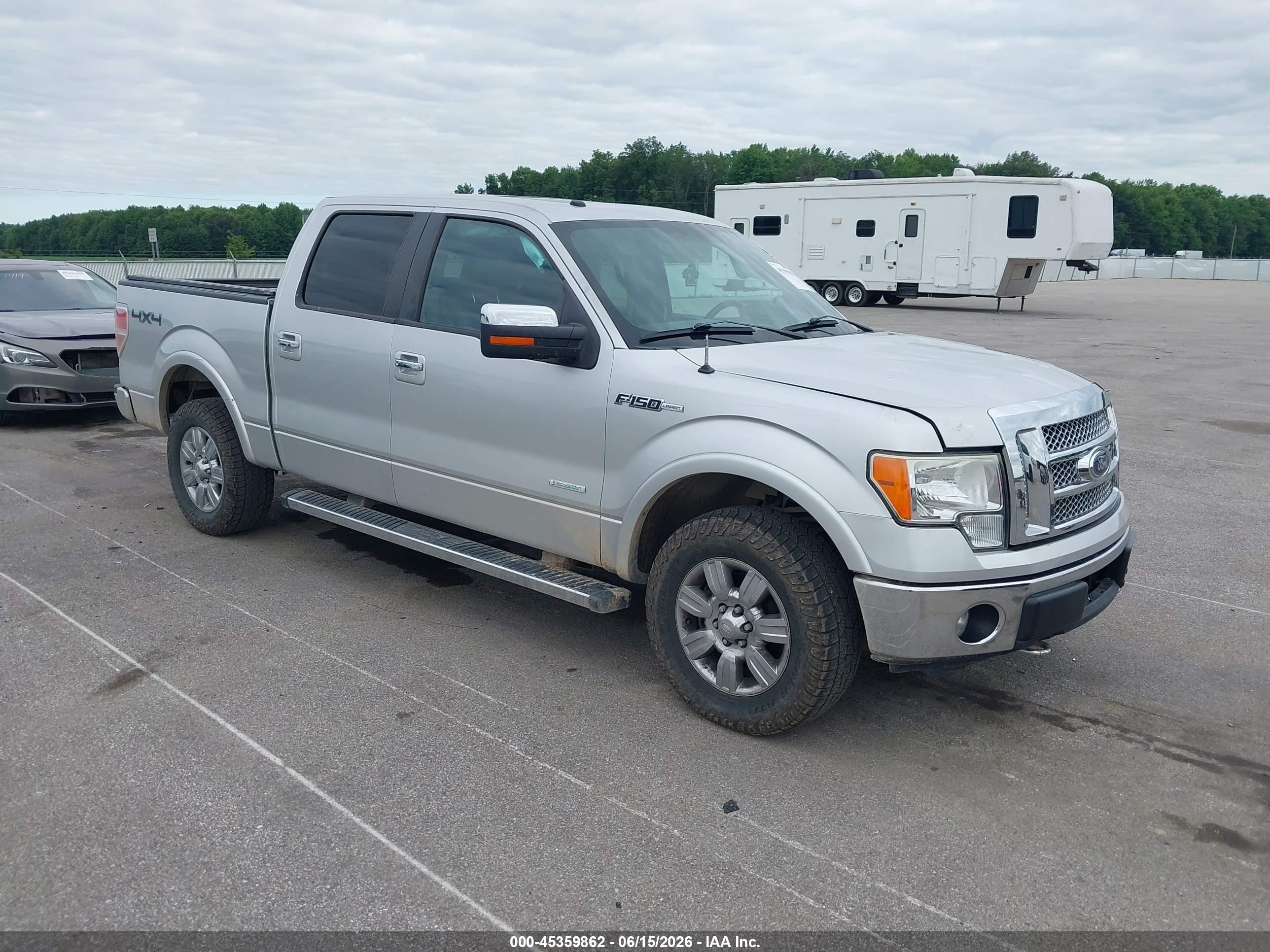 2011 Ford F-150 Lariat Silver vin: 1FTFW1ET7BFD22930