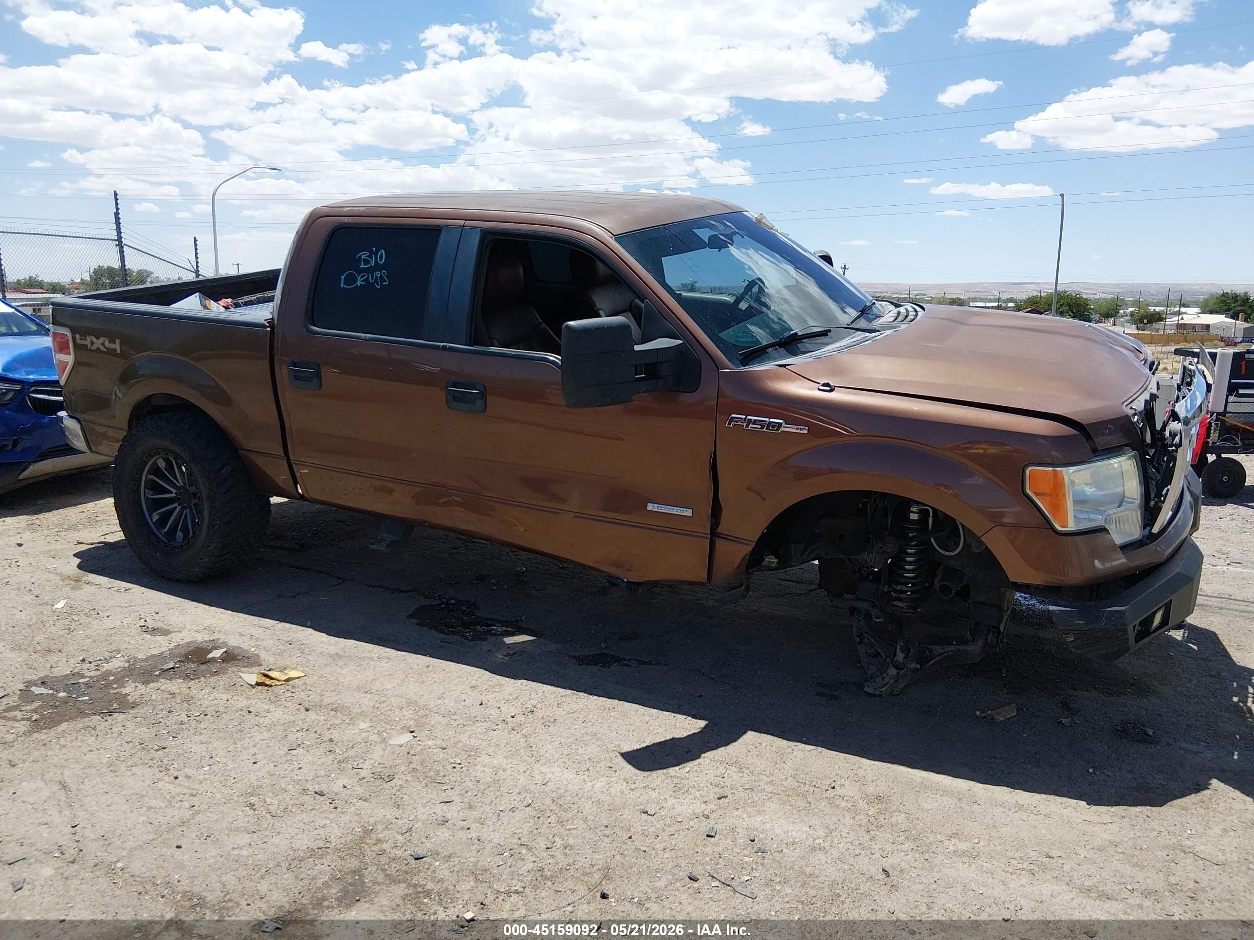 2011 Ford F-150 Xlt Brown vin: 1FTFW1ET7BKE04261