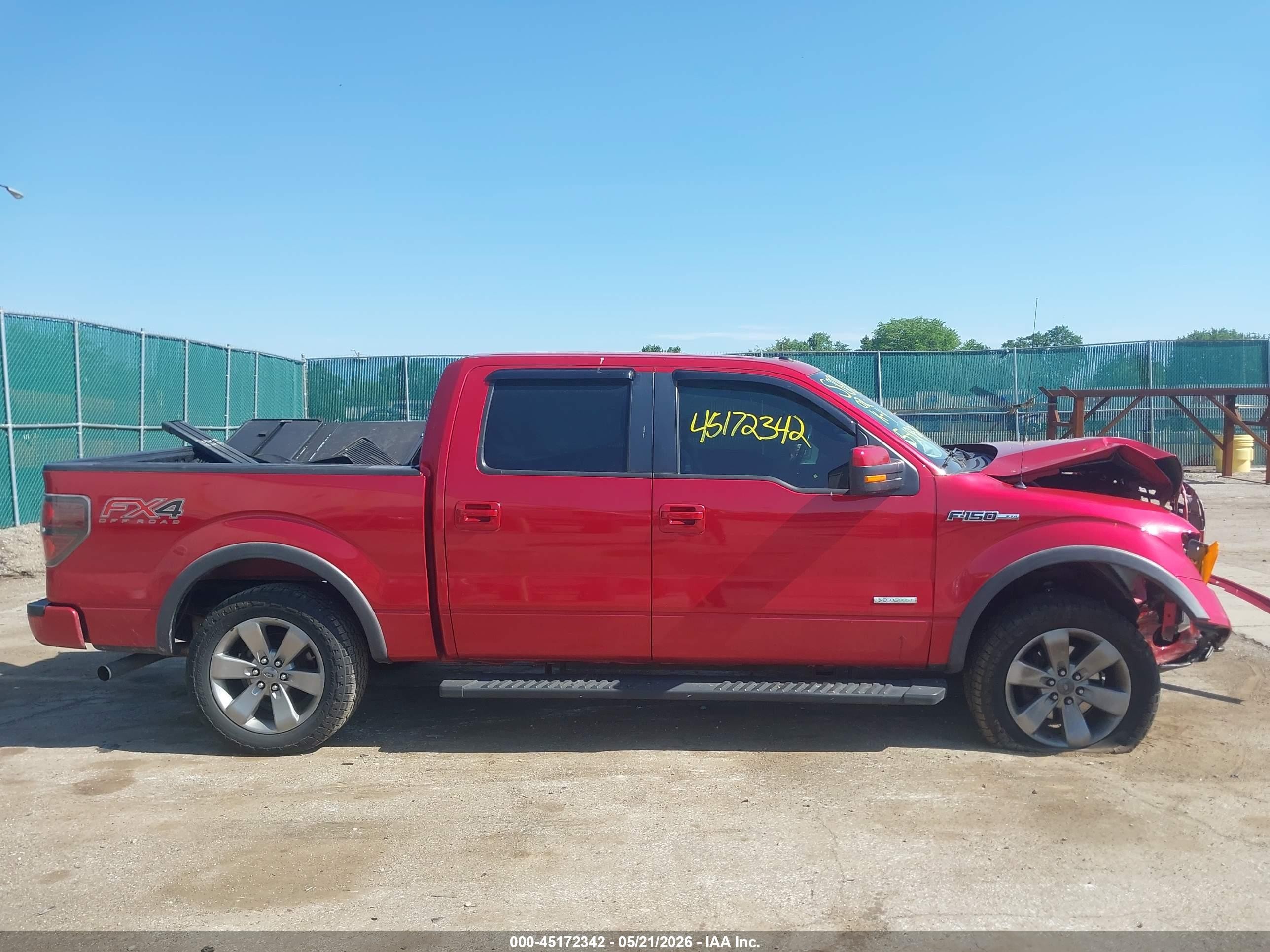 2012 Ford F-150 Fx4 Red vin: 1FTFW1ET7CFA55161