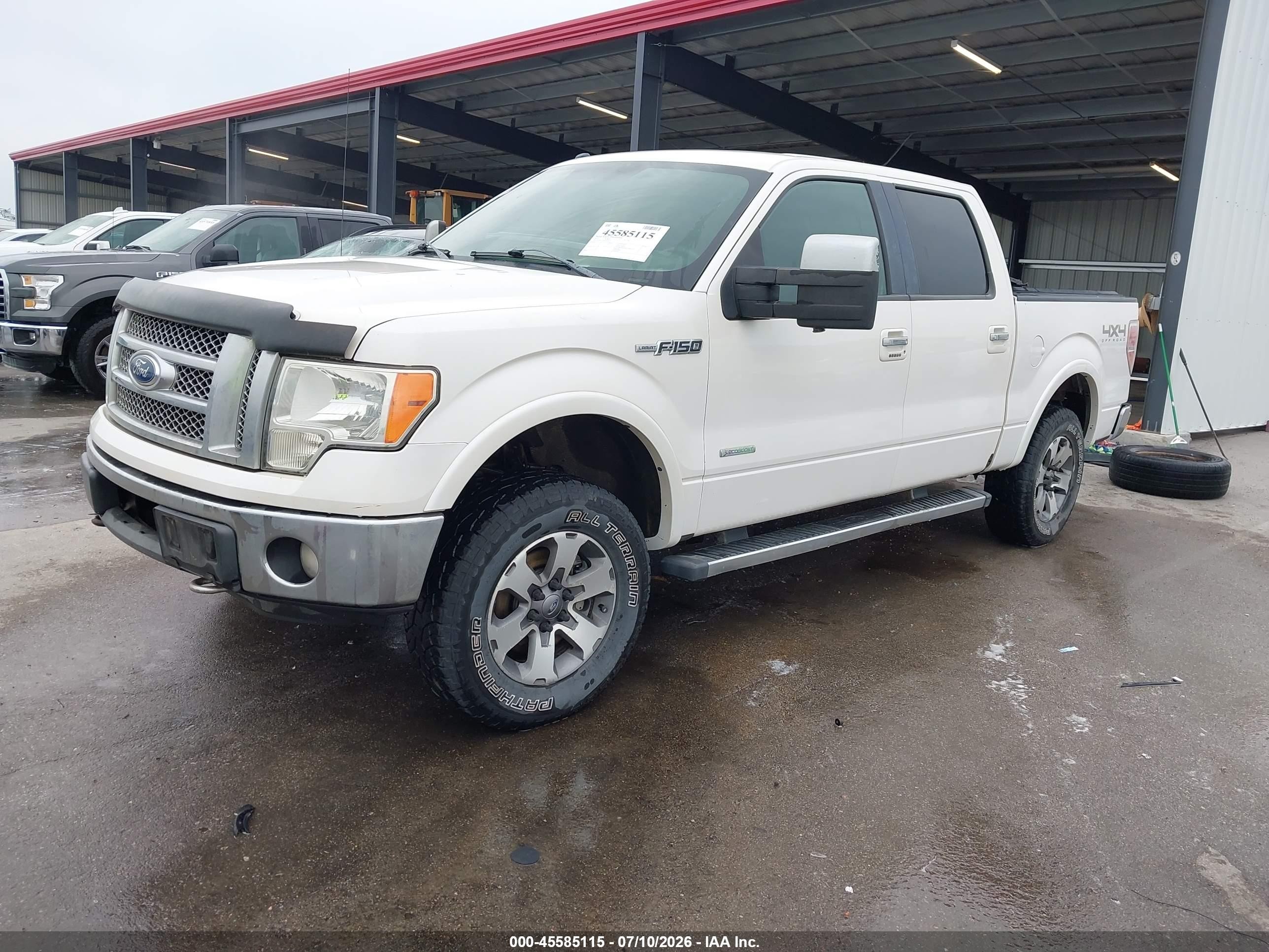 2012 Ford F-150 Fx4/king Ranch/lariat/platinum/xl/xlt White vin: 1FTFW1ET7CKD24153