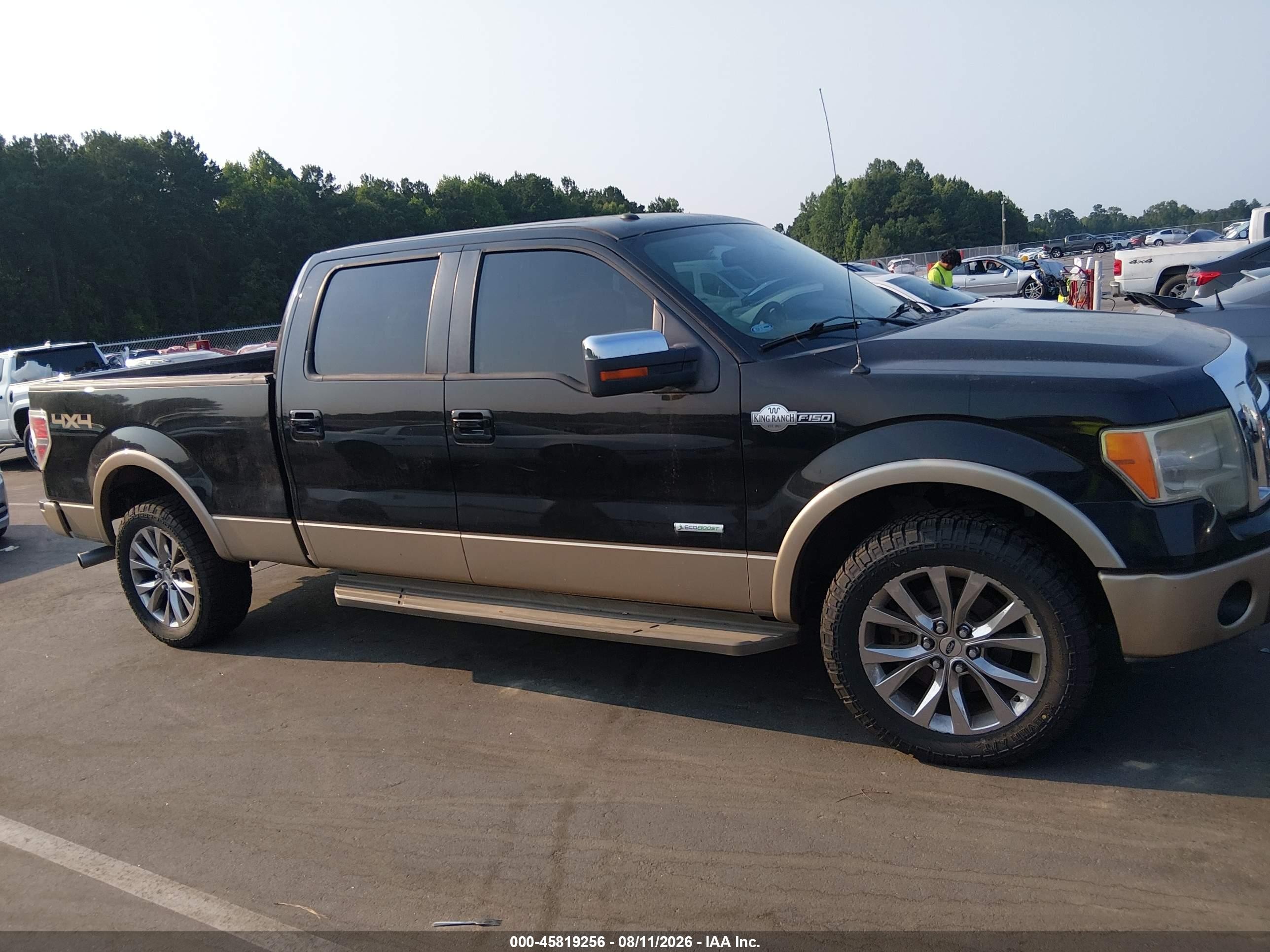 2012 Ford F-150 King Ranch Black vin: 1FTFW1ET7CKD68640
