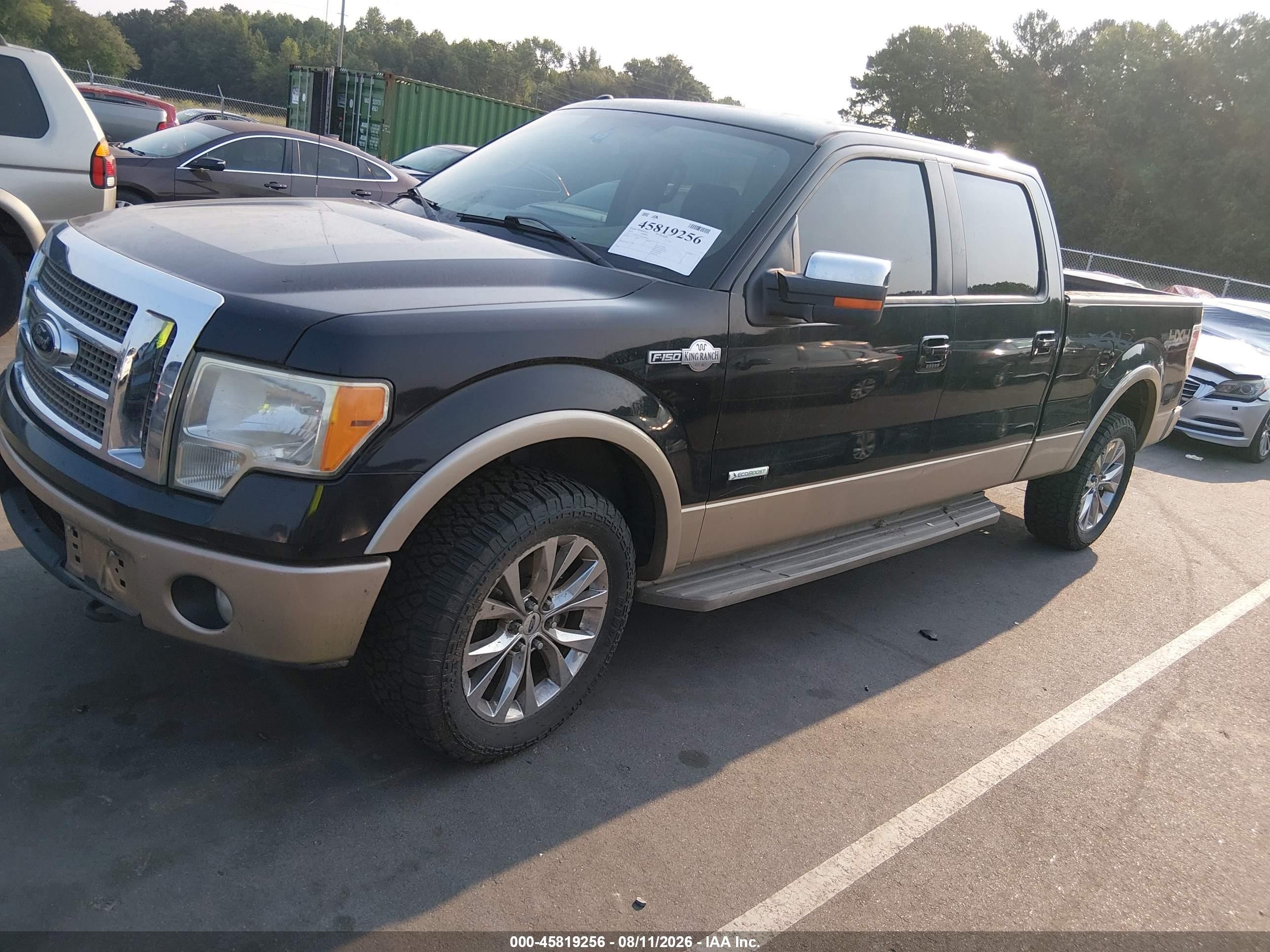 2012 Ford F-150 King Ranch Black vin: 1FTFW1ET7CKD68640