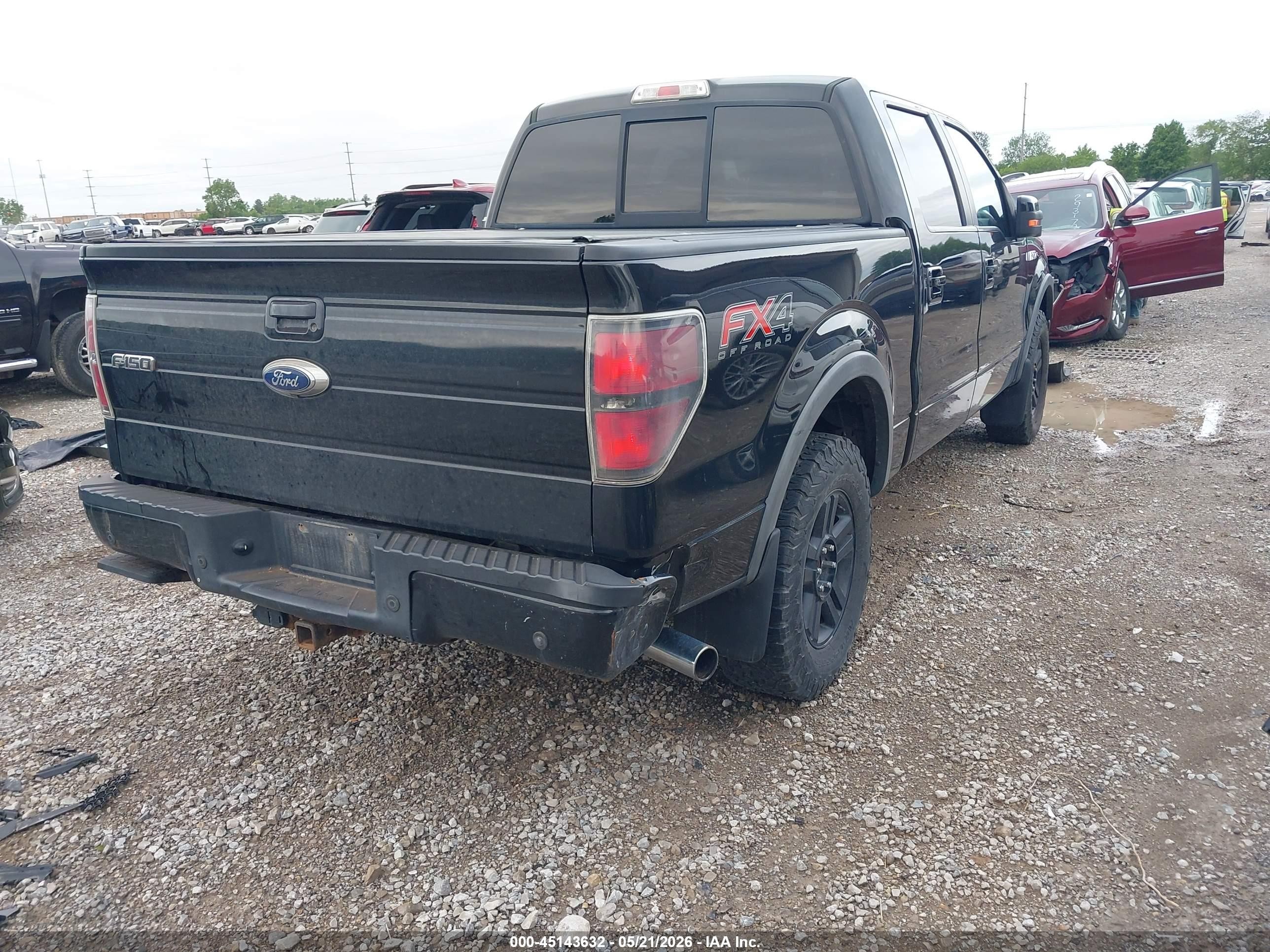2013 Ford F-150 Fx4 Black vin: 1FTFW1ET7DFC24015