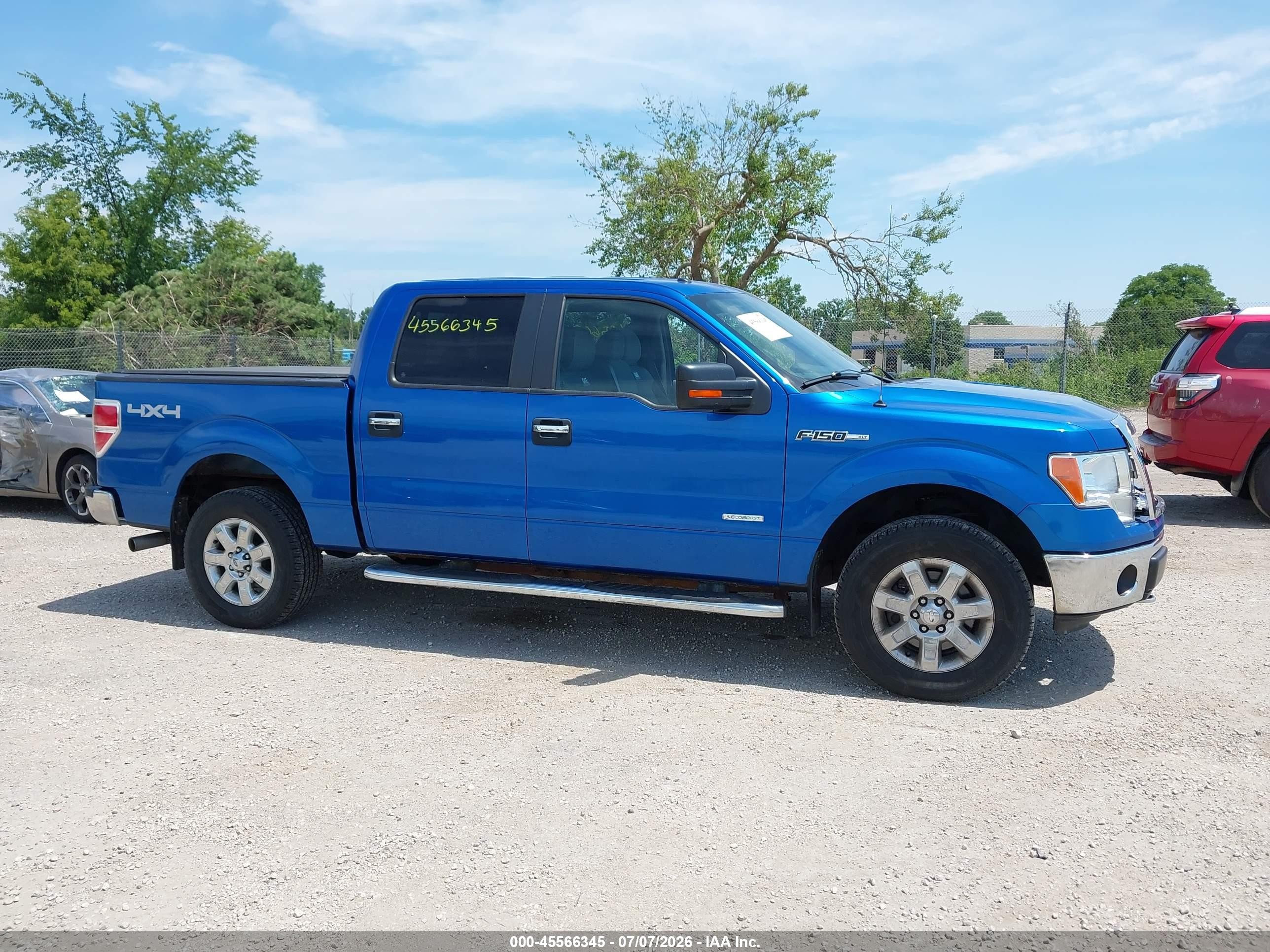 2013 Ford F-150 Fx4/king Ranch/lariat/limited/platinum/xl/xlt Blue vin: 1FTFW1ET7DFC70010