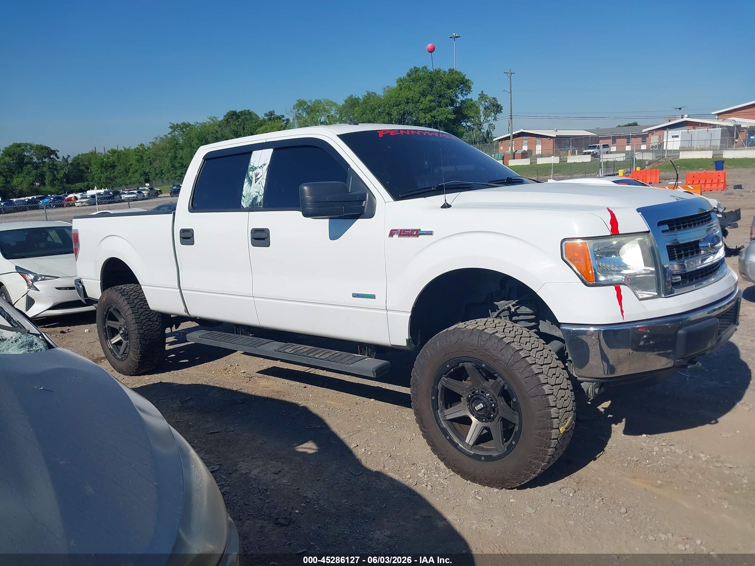 2013 Ford F-150 Xlt White vin: 1FTFW1ET7DFC96901
