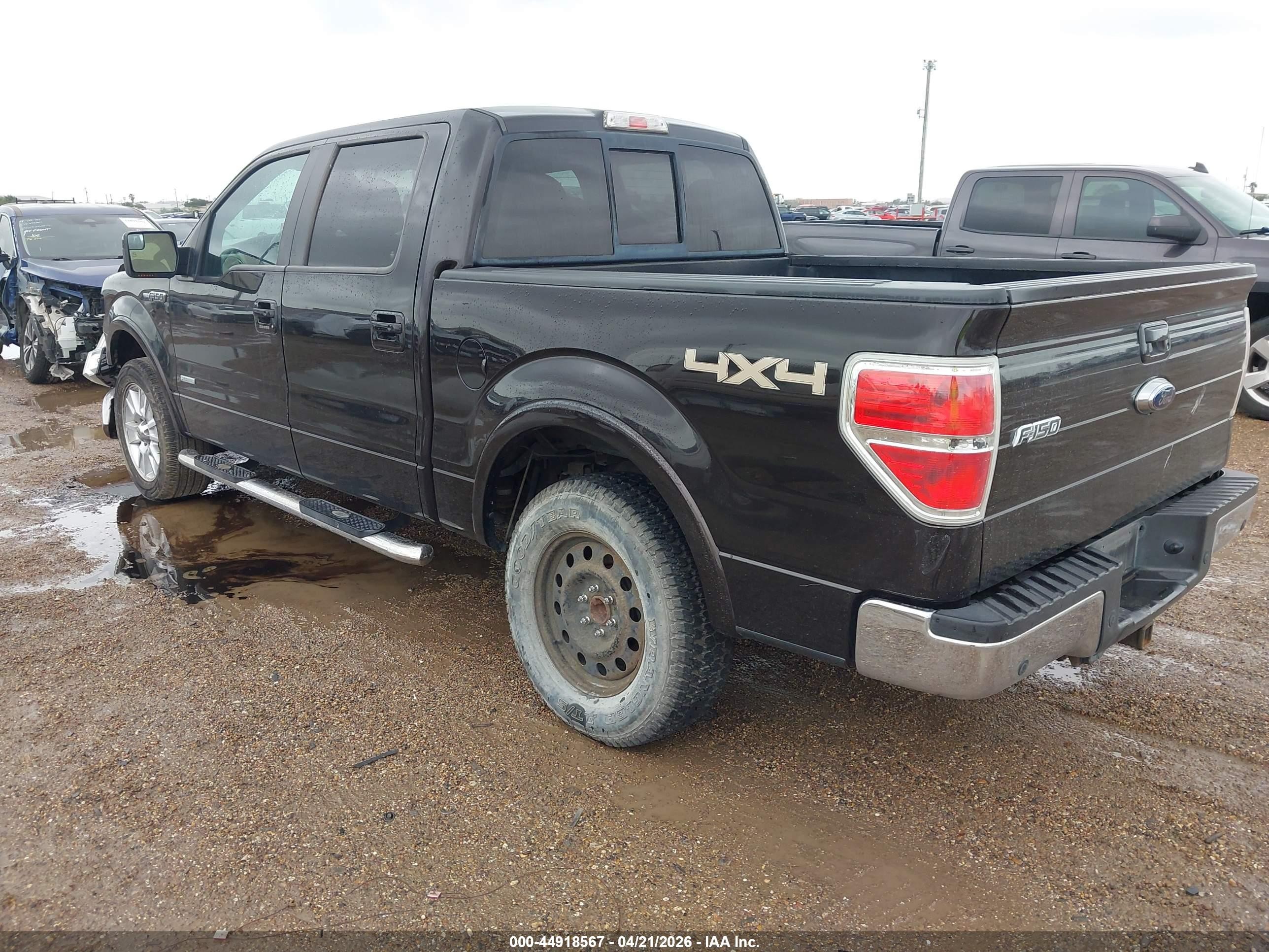 2013 Ford F-150 Lariat Black vin: 1FTFW1ET7DKE57271