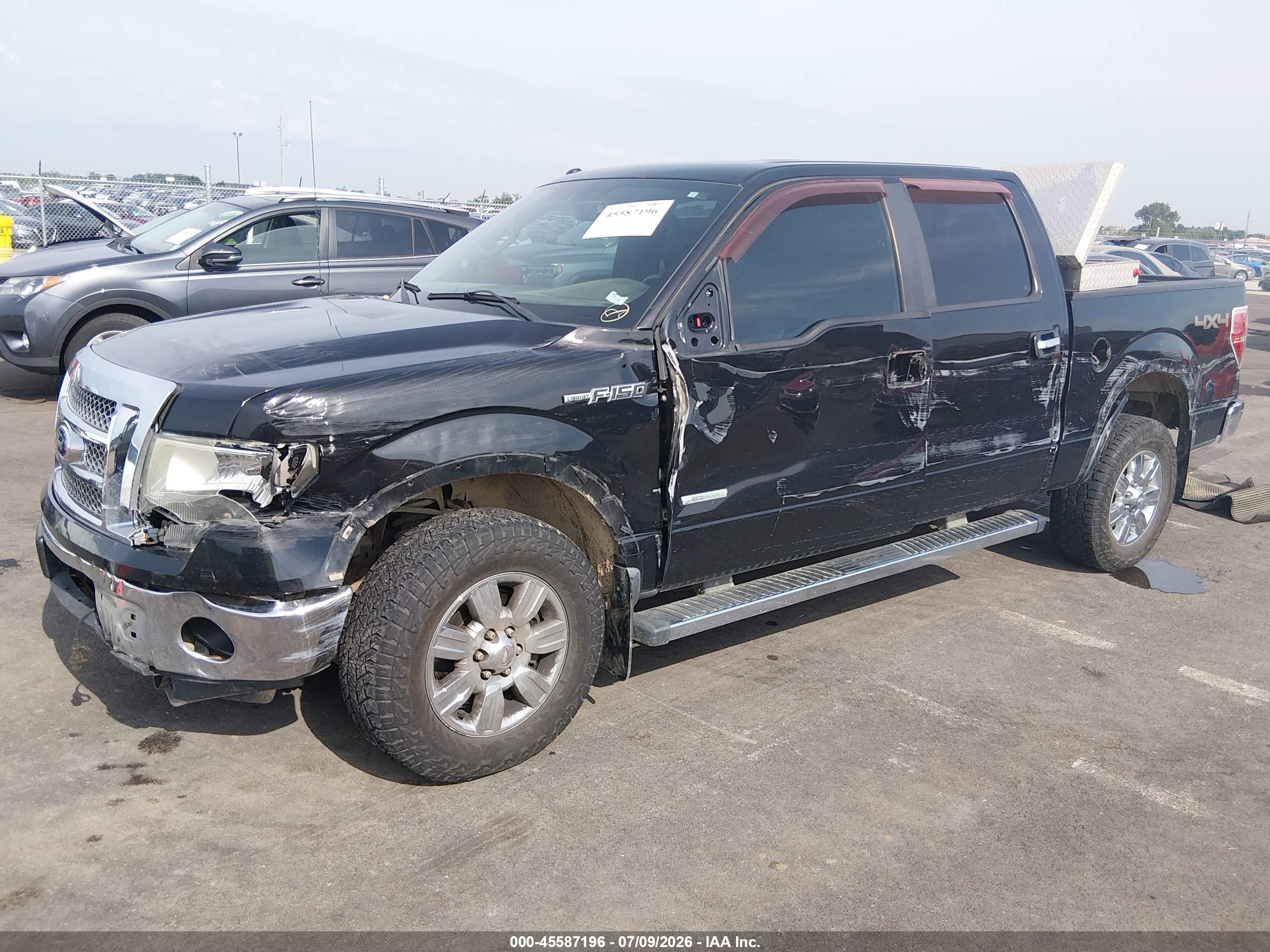 2012 Ford F-150 Lariat Черный vin: 1FTFW1ET8CFA00766