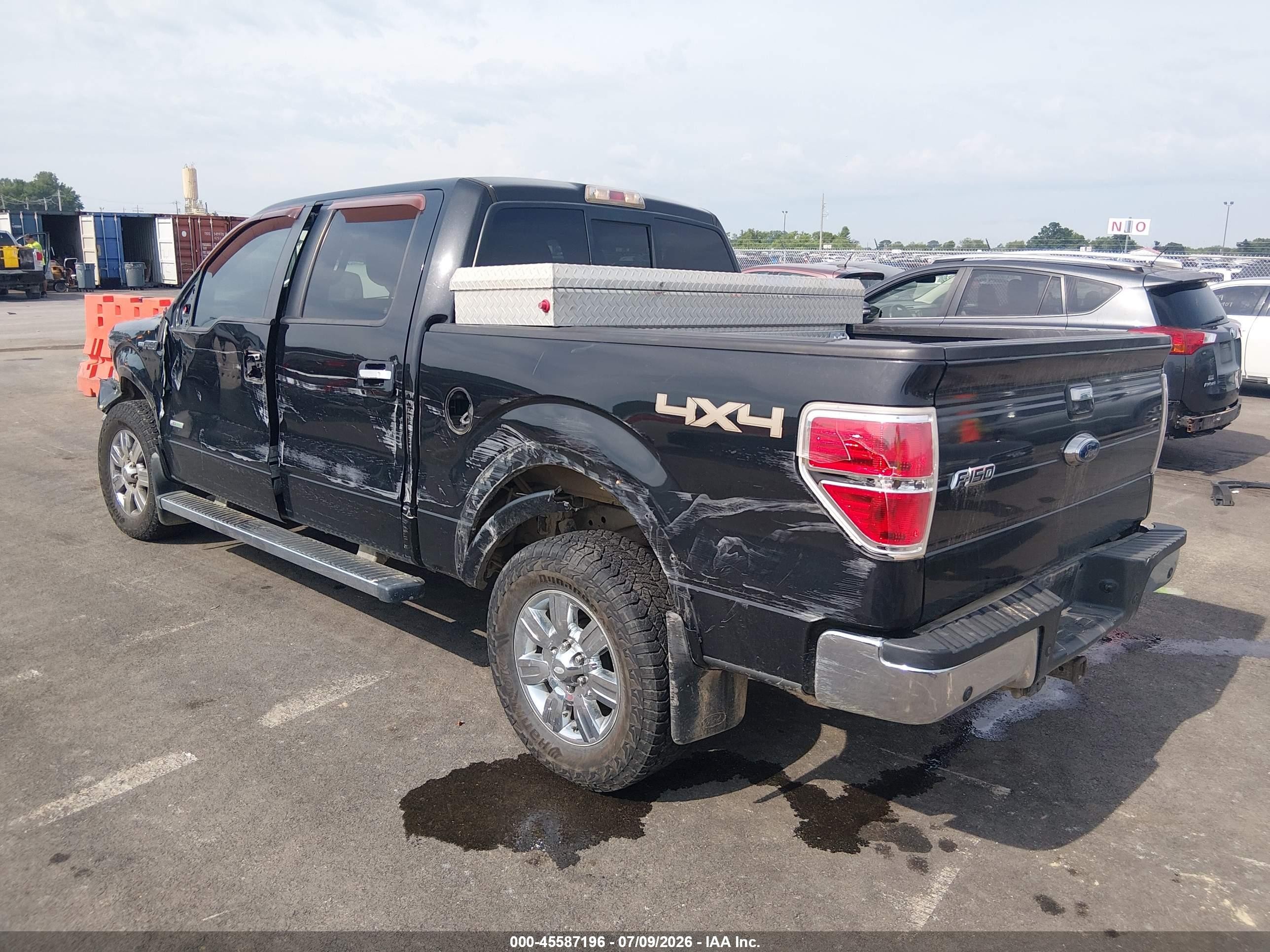 2012 Ford F-150 Lariat Черный vin: 1FTFW1ET8CFA00766
