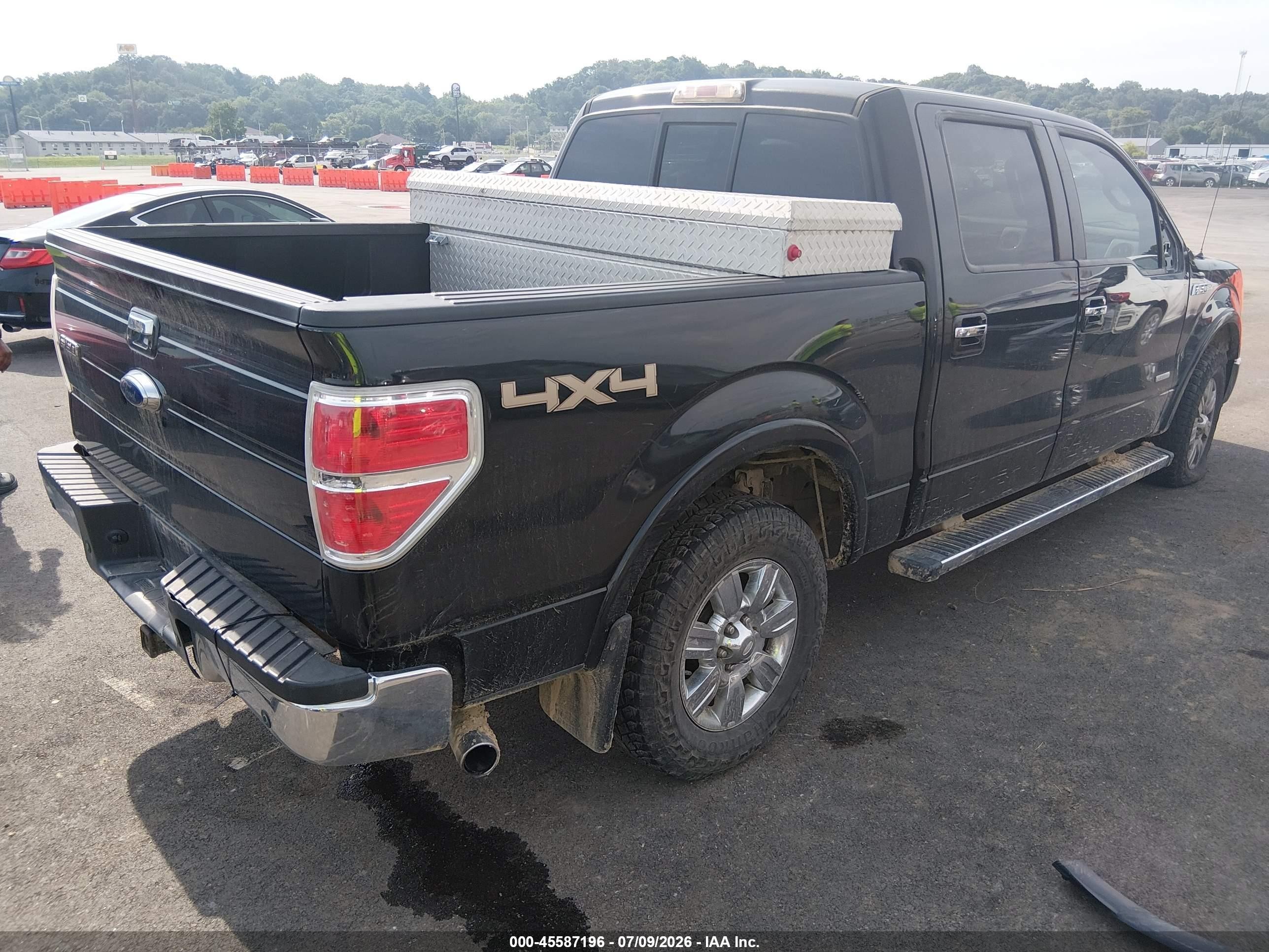 2012 Ford F-150 Lariat Черный vin: 1FTFW1ET8CFA00766