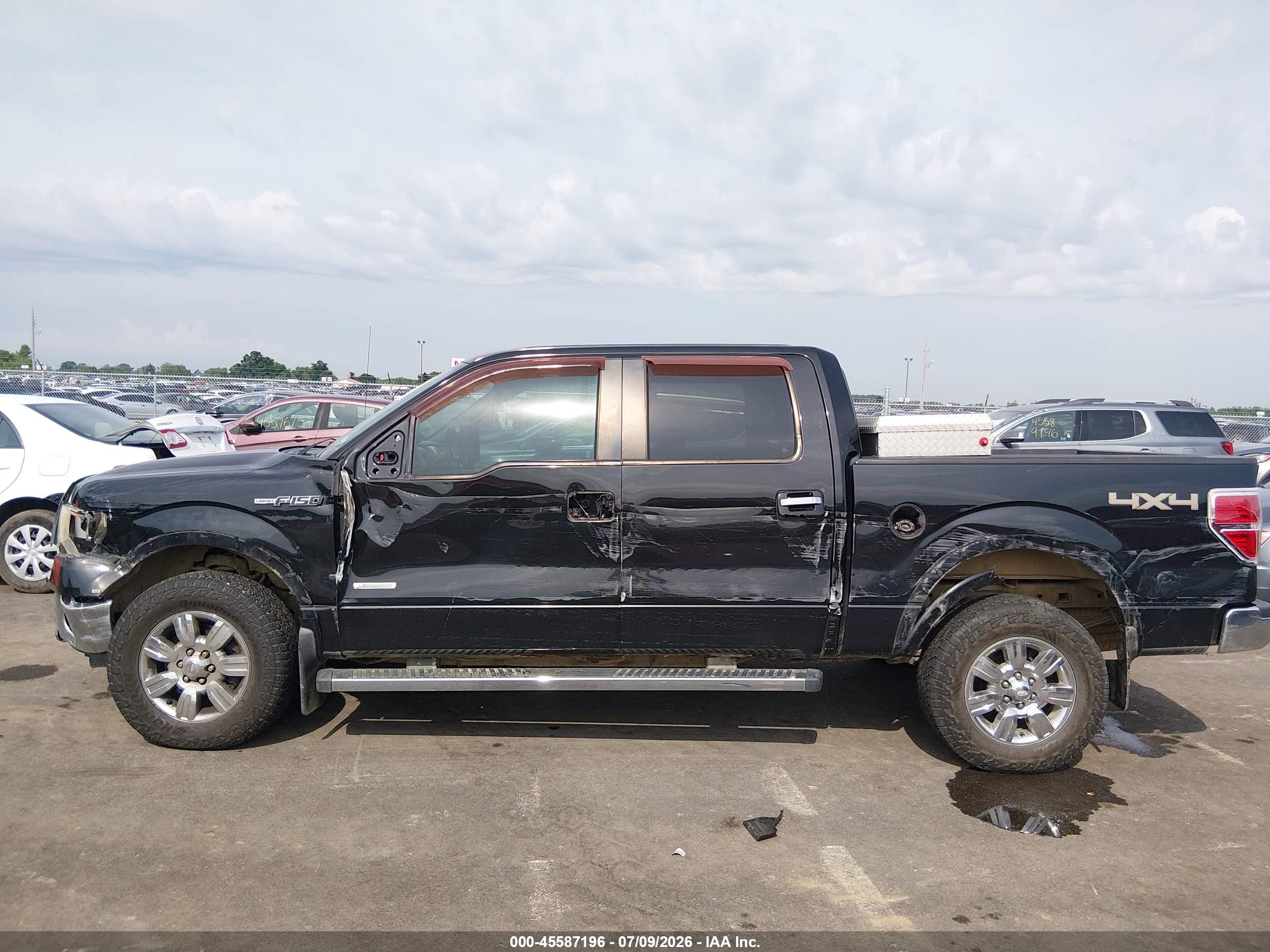 2012 Ford F-150 Lariat Черный vin: 1FTFW1ET8CFA00766