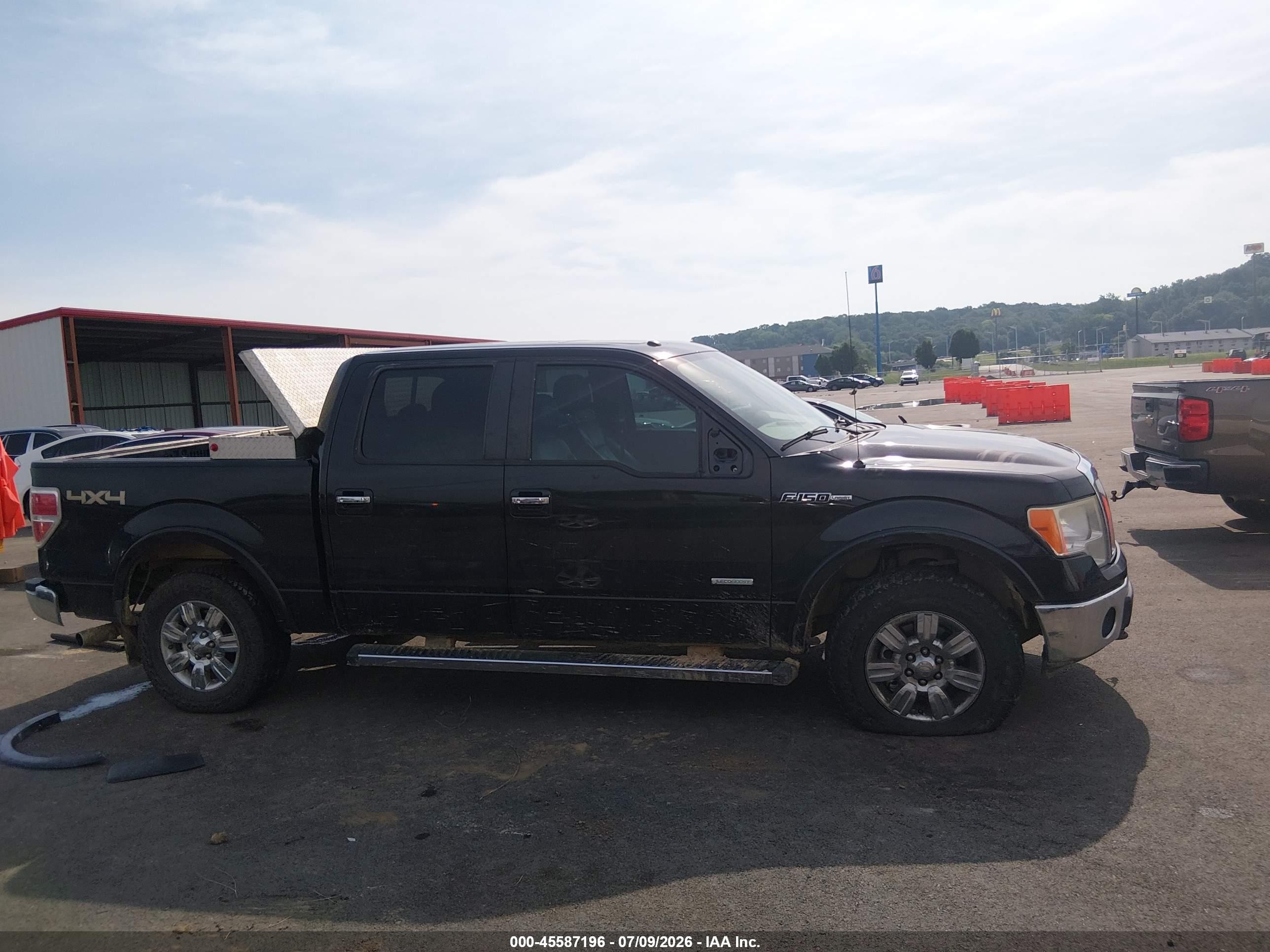 2012 Ford F-150 Lariat Черный vin: 1FTFW1ET8CFA00766
