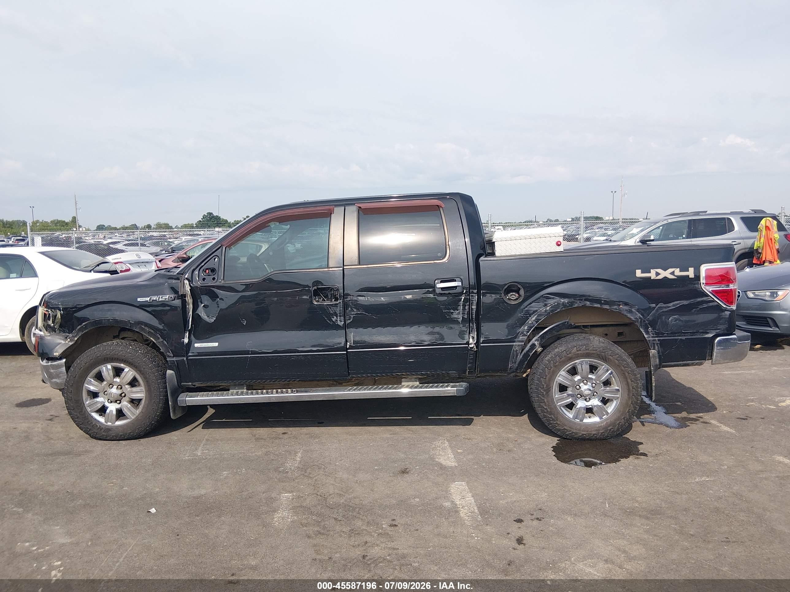 2012 Ford F-150 Lariat Черный vin: 1FTFW1ET8CFA00766