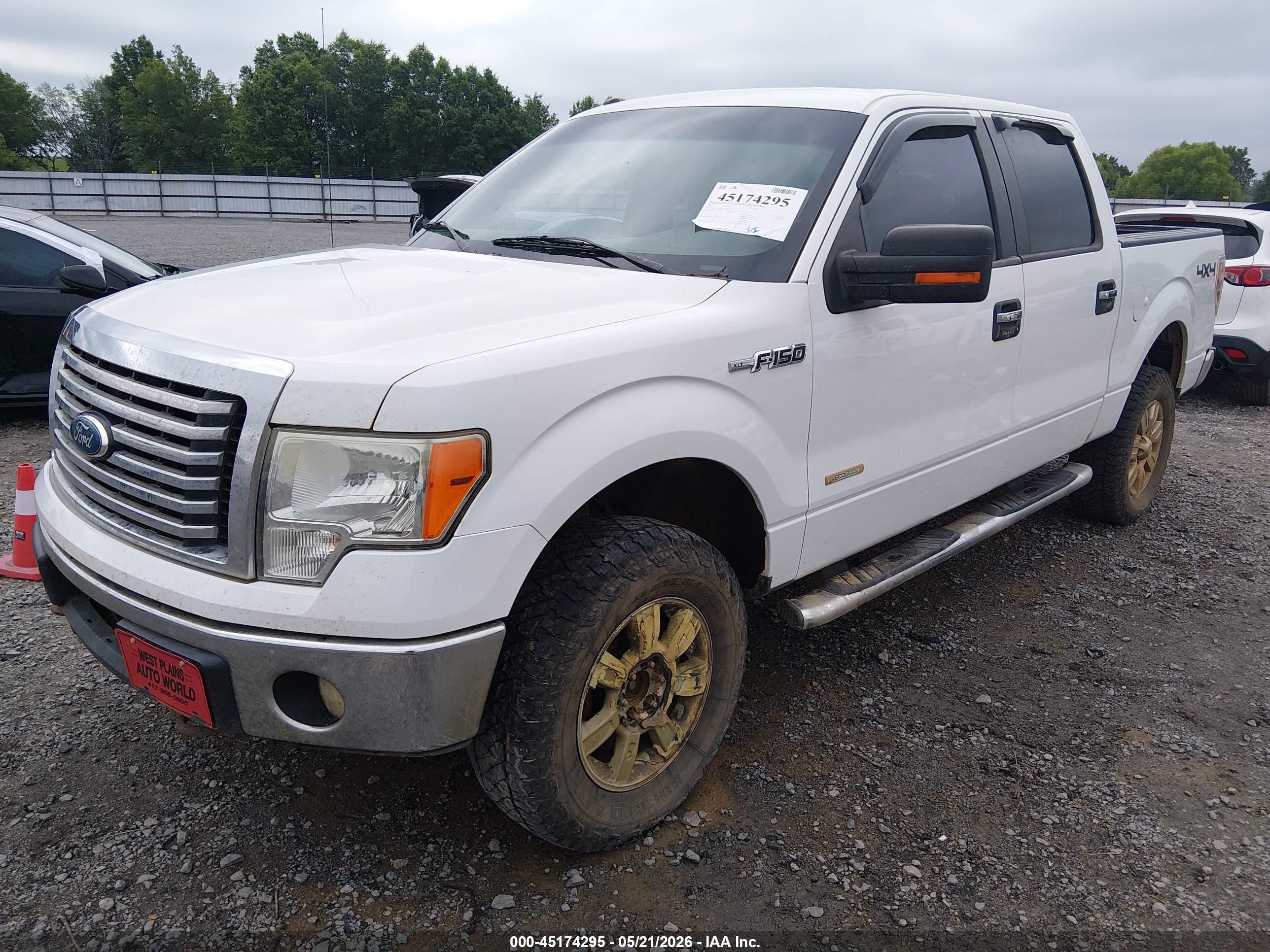 2012 Ford F-150 Xlt White vin: 1FTFW1ET8CFA04753