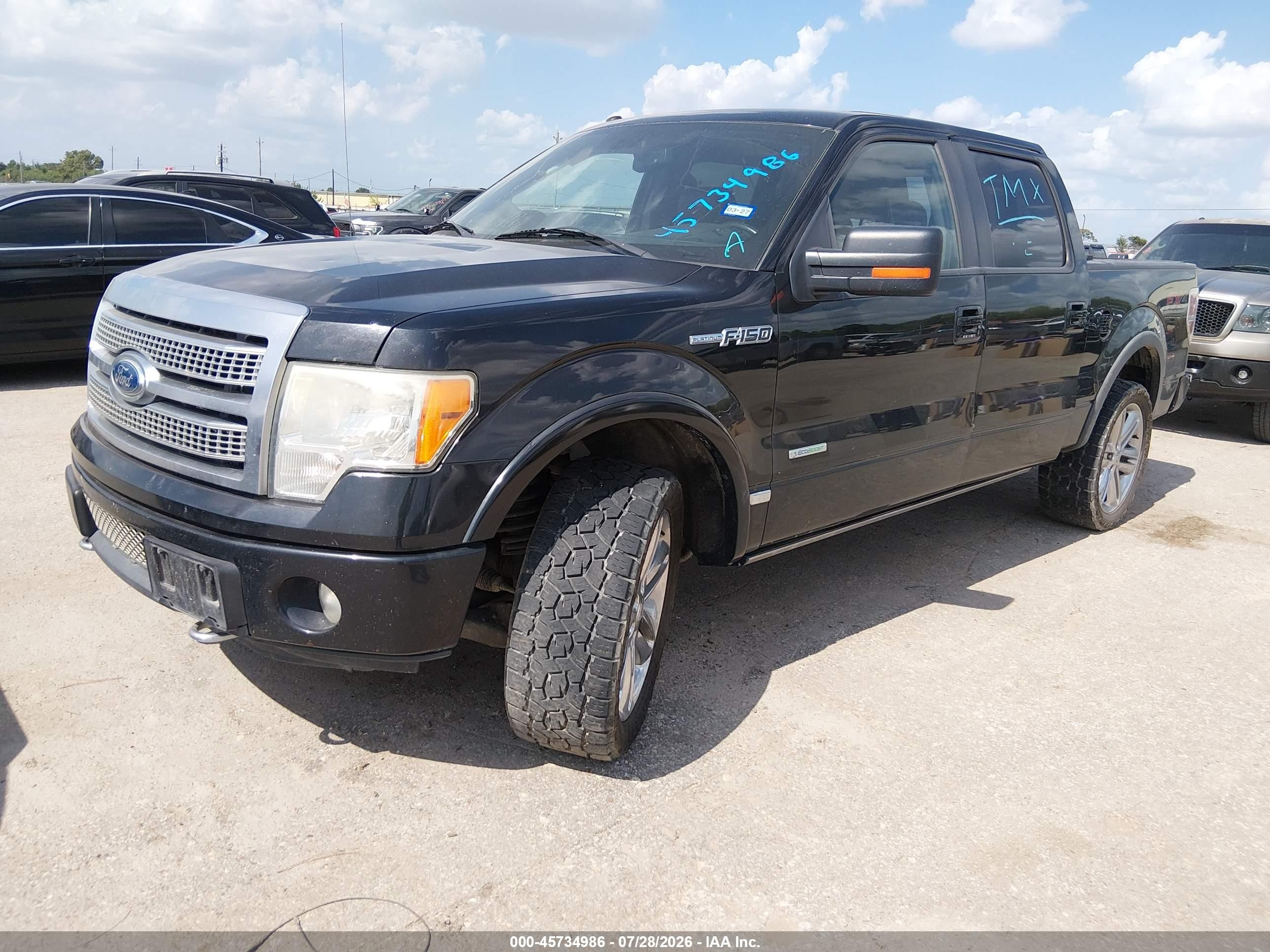2012 Ford F-150 Platinum Black vin: 1FTFW1ET8CFA28650