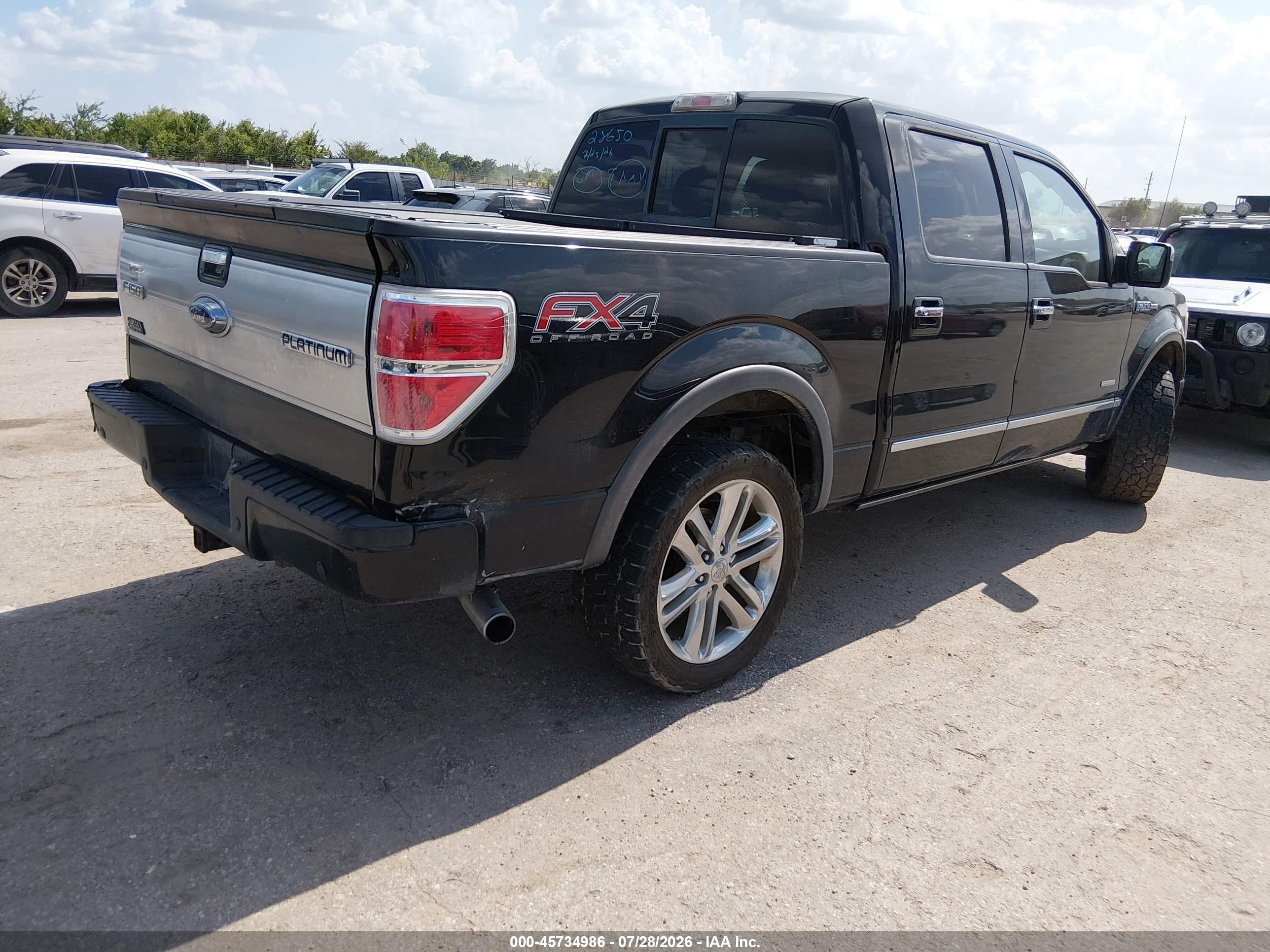 2012 Ford F-150 Platinum Black vin: 1FTFW1ET8CFA28650