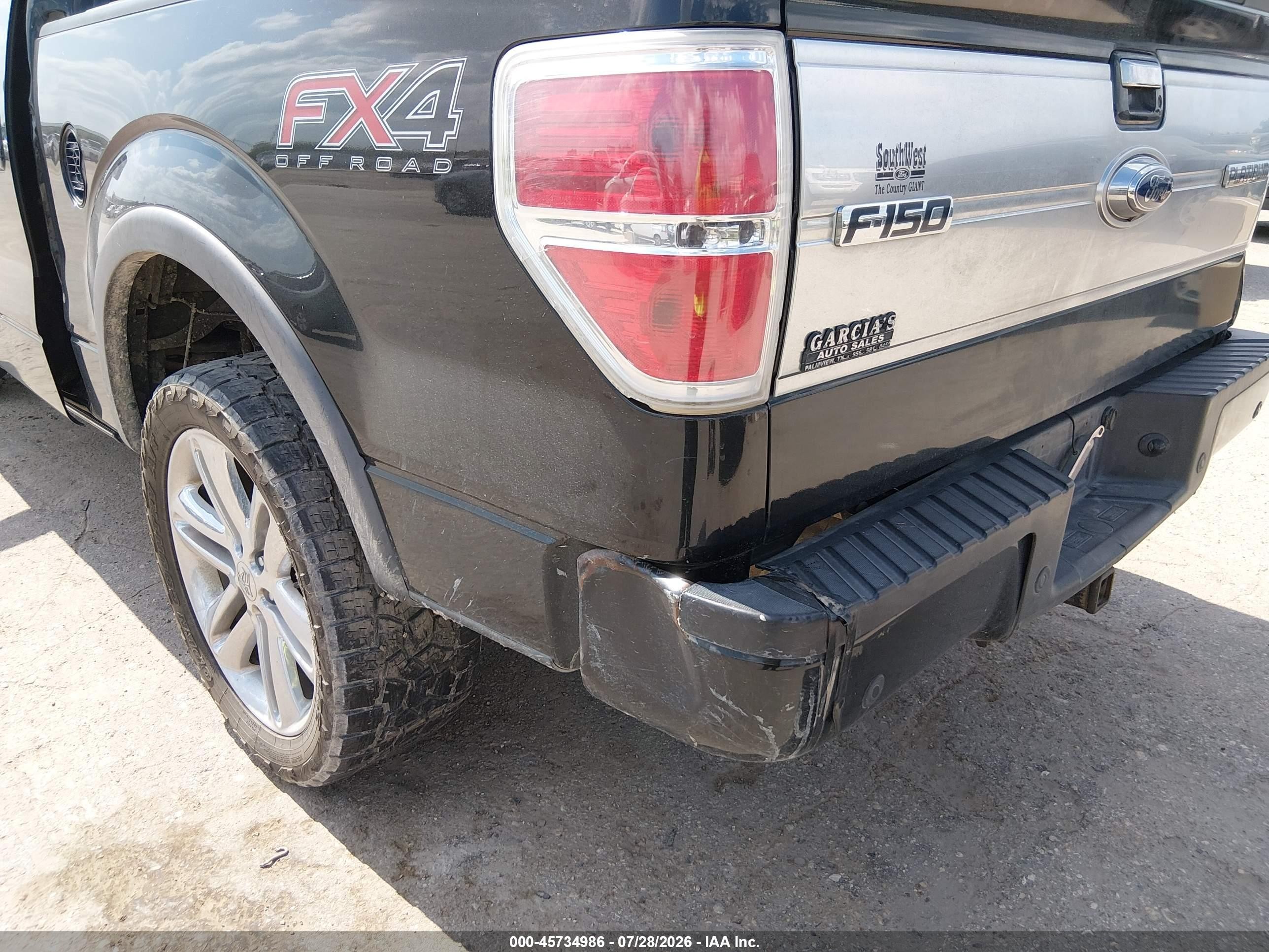 2012 Ford F-150 Platinum Black vin: 1FTFW1ET8CFA28650