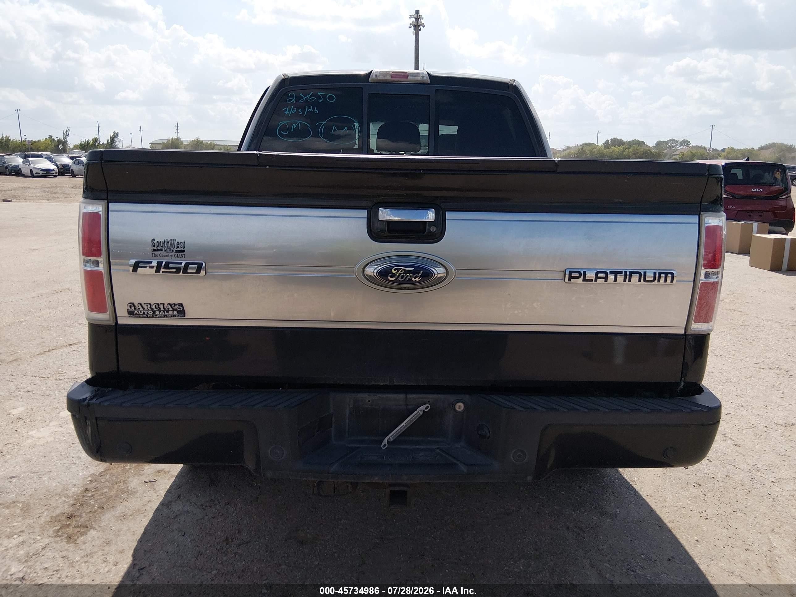 2012 Ford F-150 Platinum Black vin: 1FTFW1ET8CFA28650