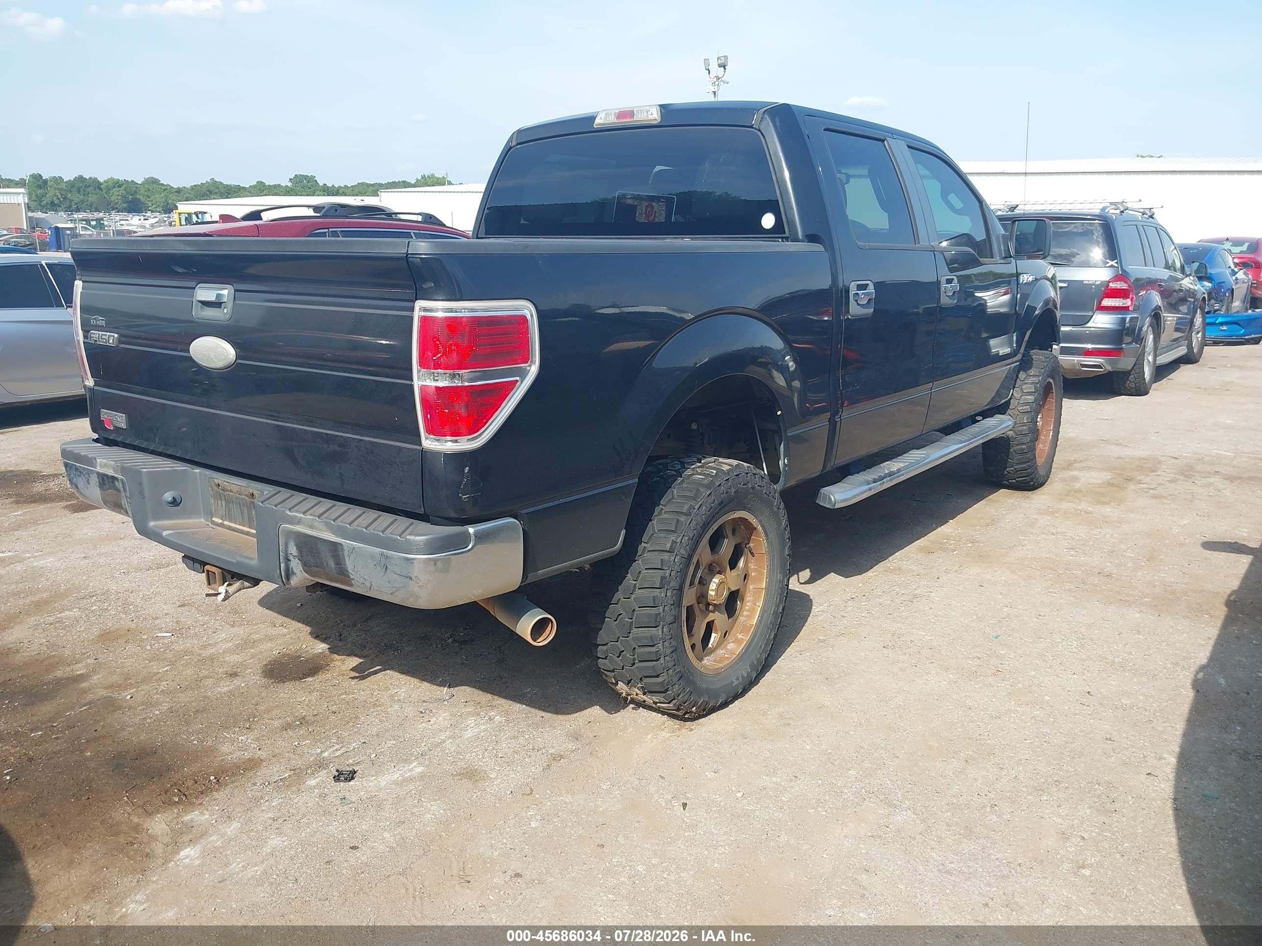 2012 Ford F-150 Xlt Black vin: 1FTFW1ET8CFB01743