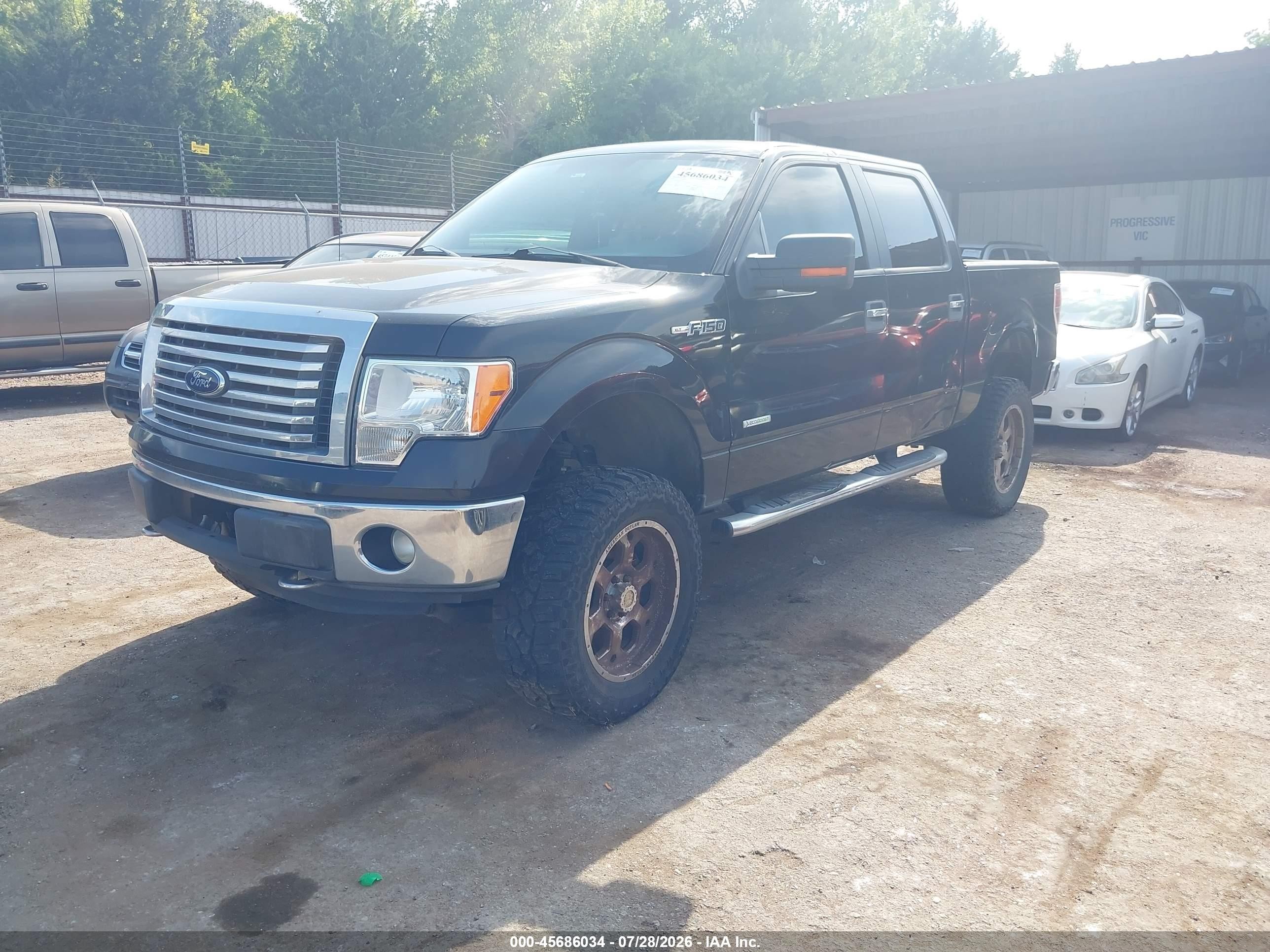 2012 Ford F-150 Xlt Black vin: 1FTFW1ET8CFB01743