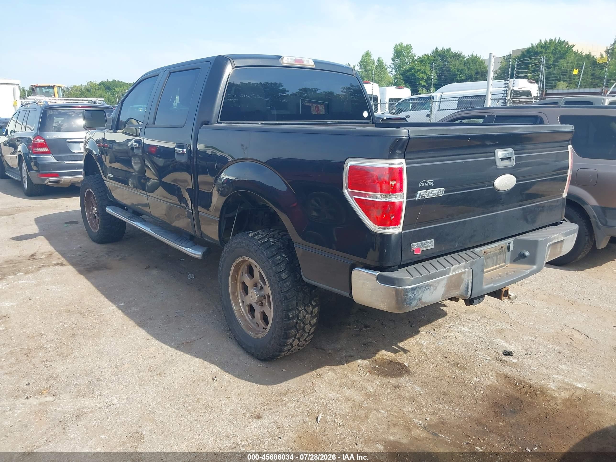 2012 Ford F-150 Xlt Black vin: 1FTFW1ET8CFB01743