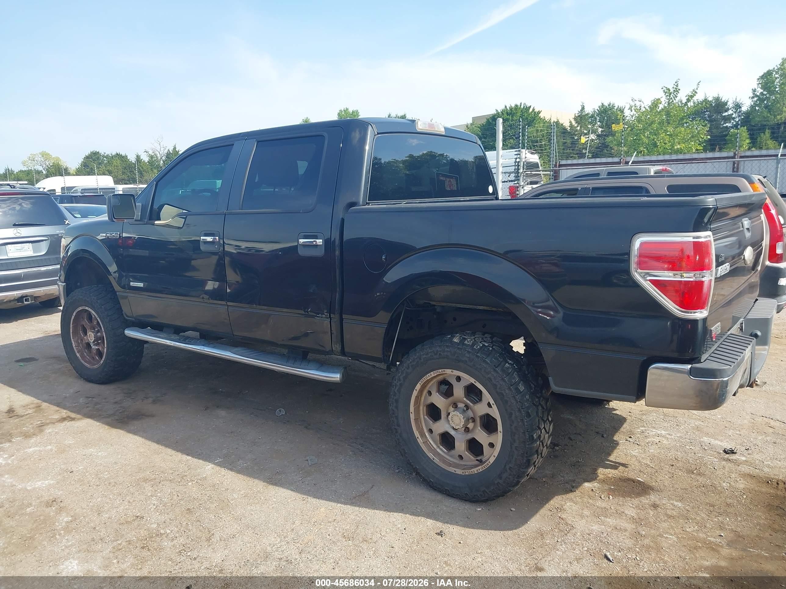 2012 Ford F-150 Xlt Black vin: 1FTFW1ET8CFB01743