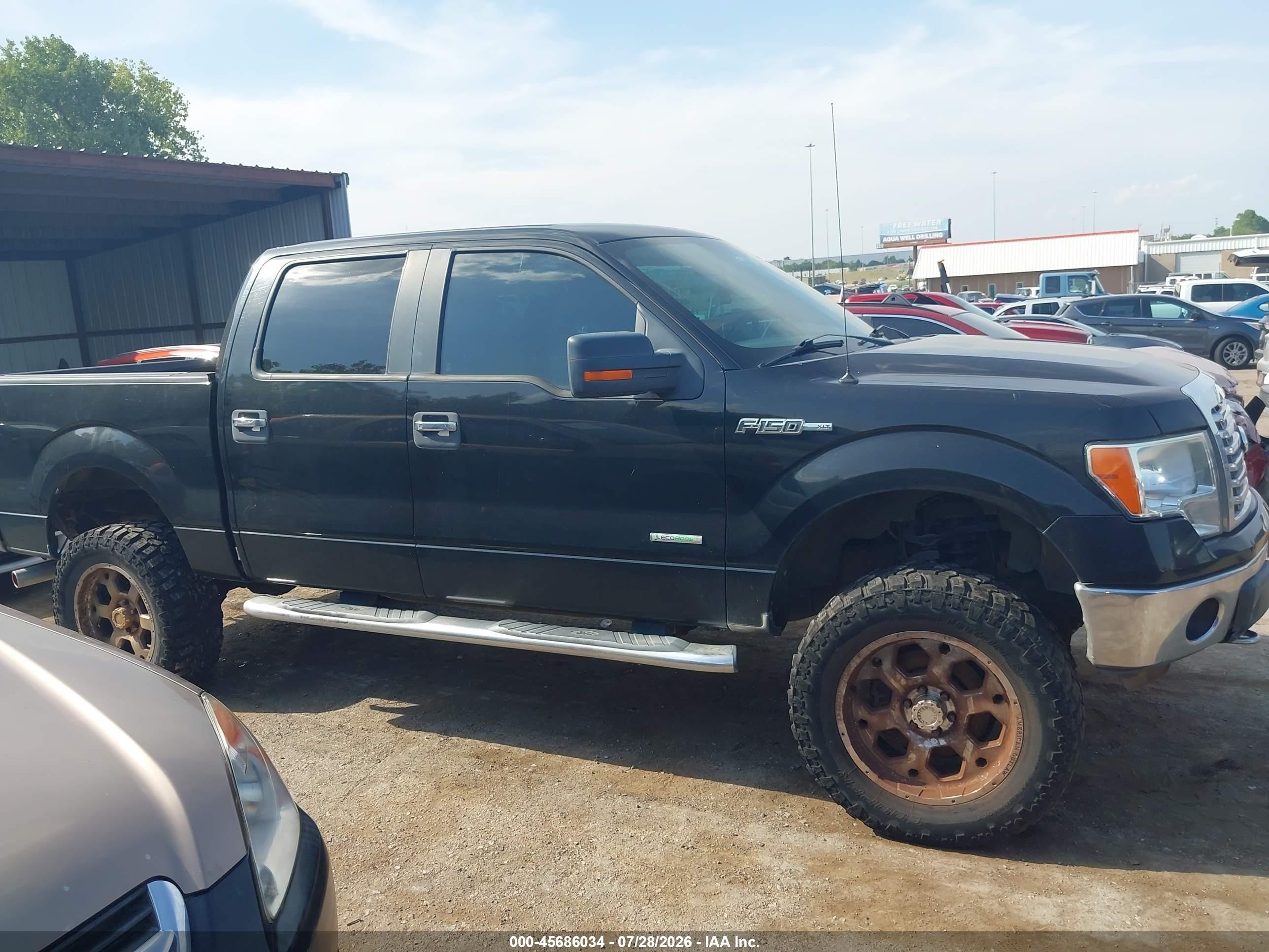 2012 Ford F-150 Xlt Black vin: 1FTFW1ET8CFB01743