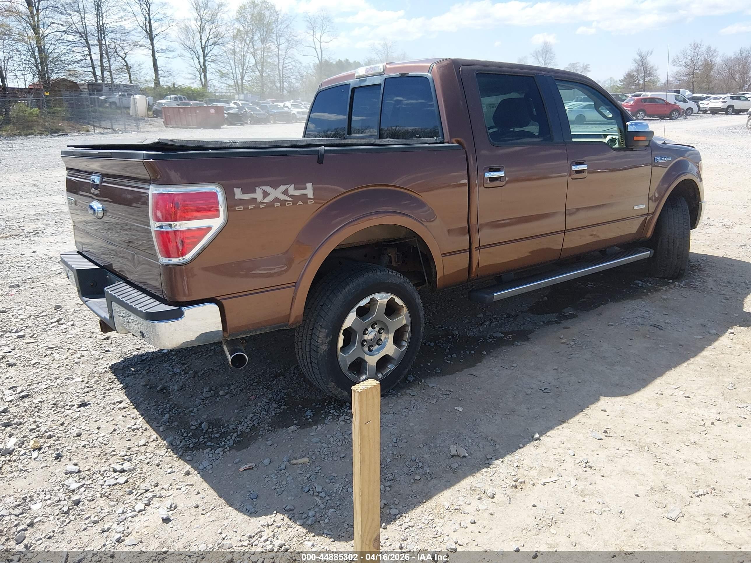 2012 Ford F-150 Lariat Brown vin: 1FTFW1ET8CFB33852