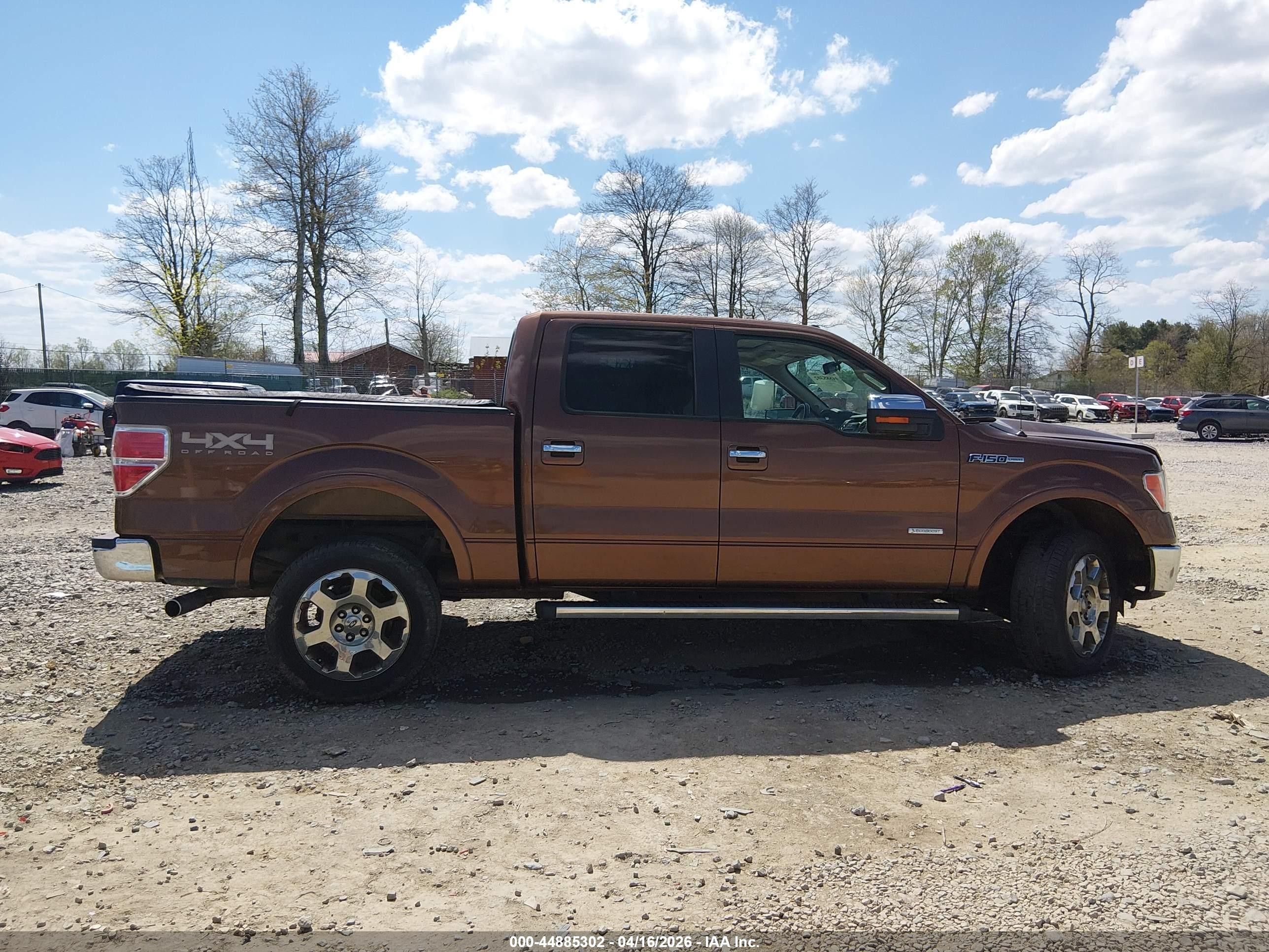 2012 Ford F-150 Lariat Brown vin: 1FTFW1ET8CFB33852