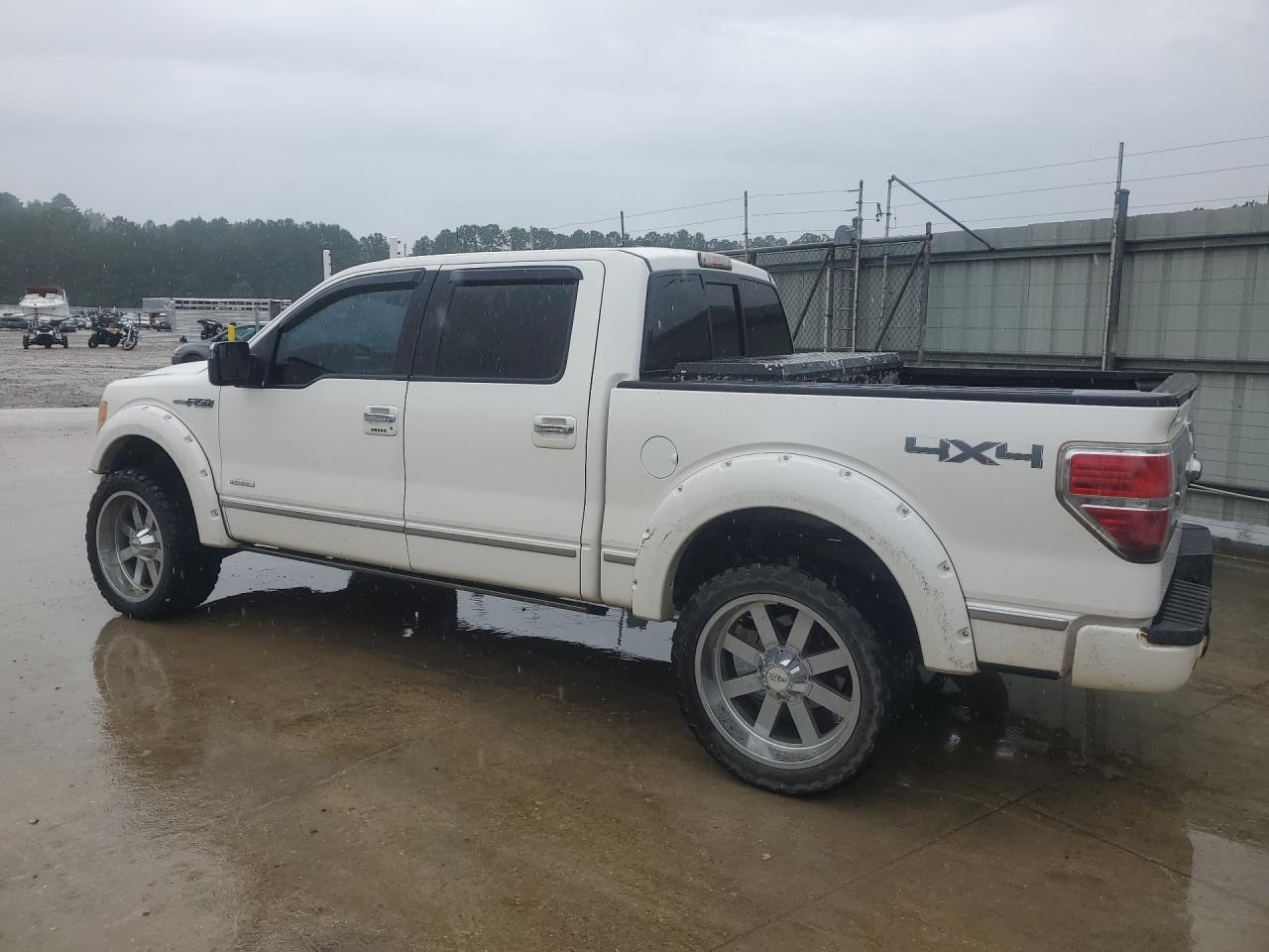 2012 Ford F150 Supercrew White vin: 1FTFW1ET8CFB45192 Damage: Left Rear Wheel Opening Mldg, Gouged, > 12 Inches