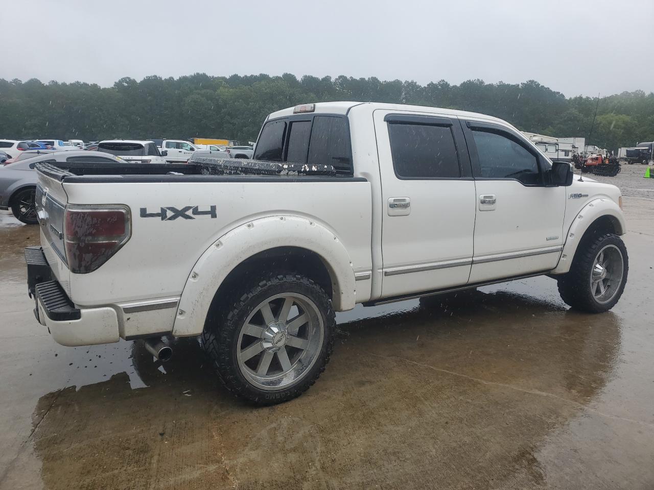 2012 Ford F150 Supercrew White vin: 1FTFW1ET8CFB45192 Damage: Right Cab Side, Dent(S) W/ Paint Dmg, 1 To 2 Inches