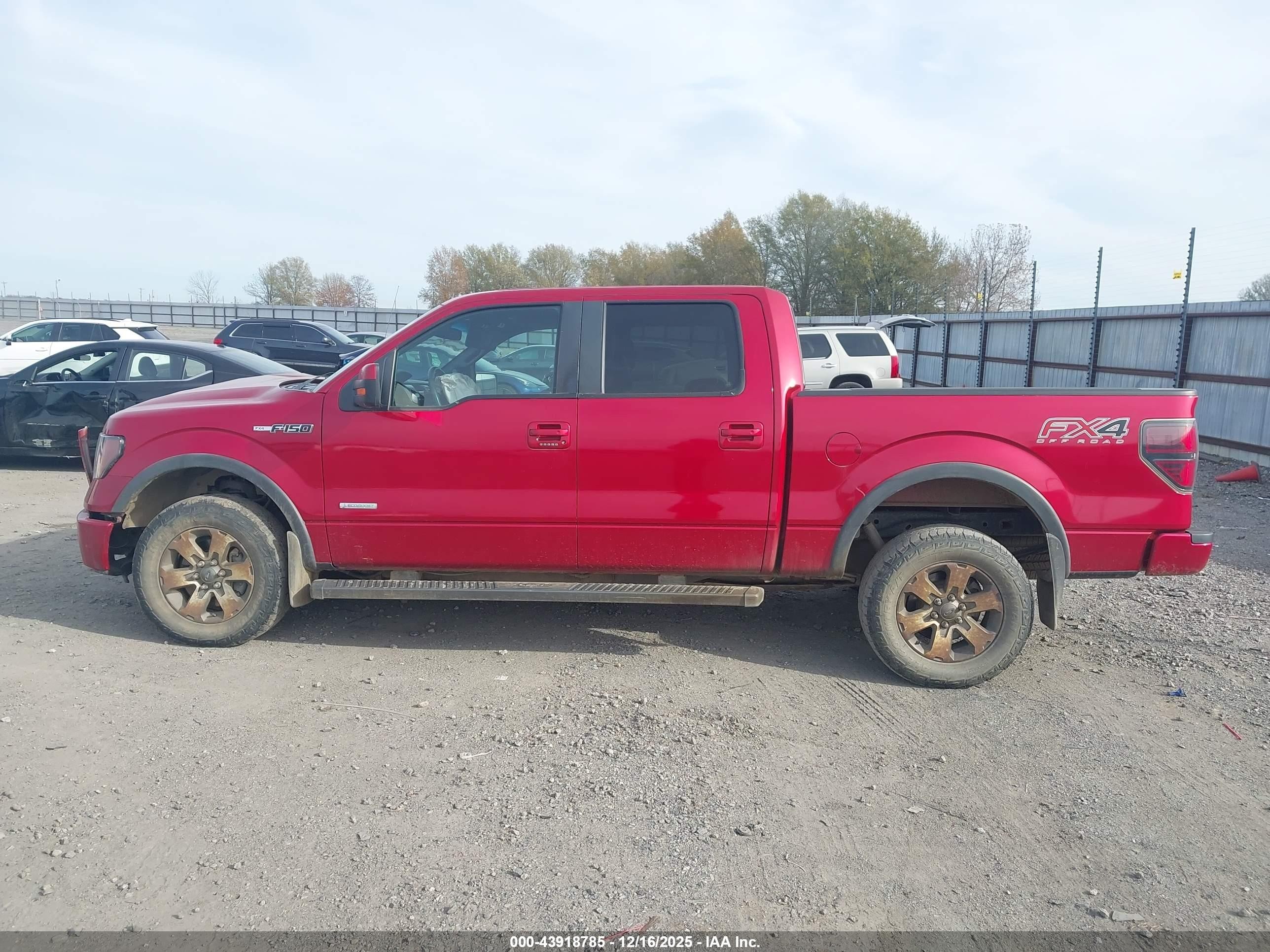 2012 Ford F-150 Fx4 Red vin: 1FTFW1ET8CFC72279
