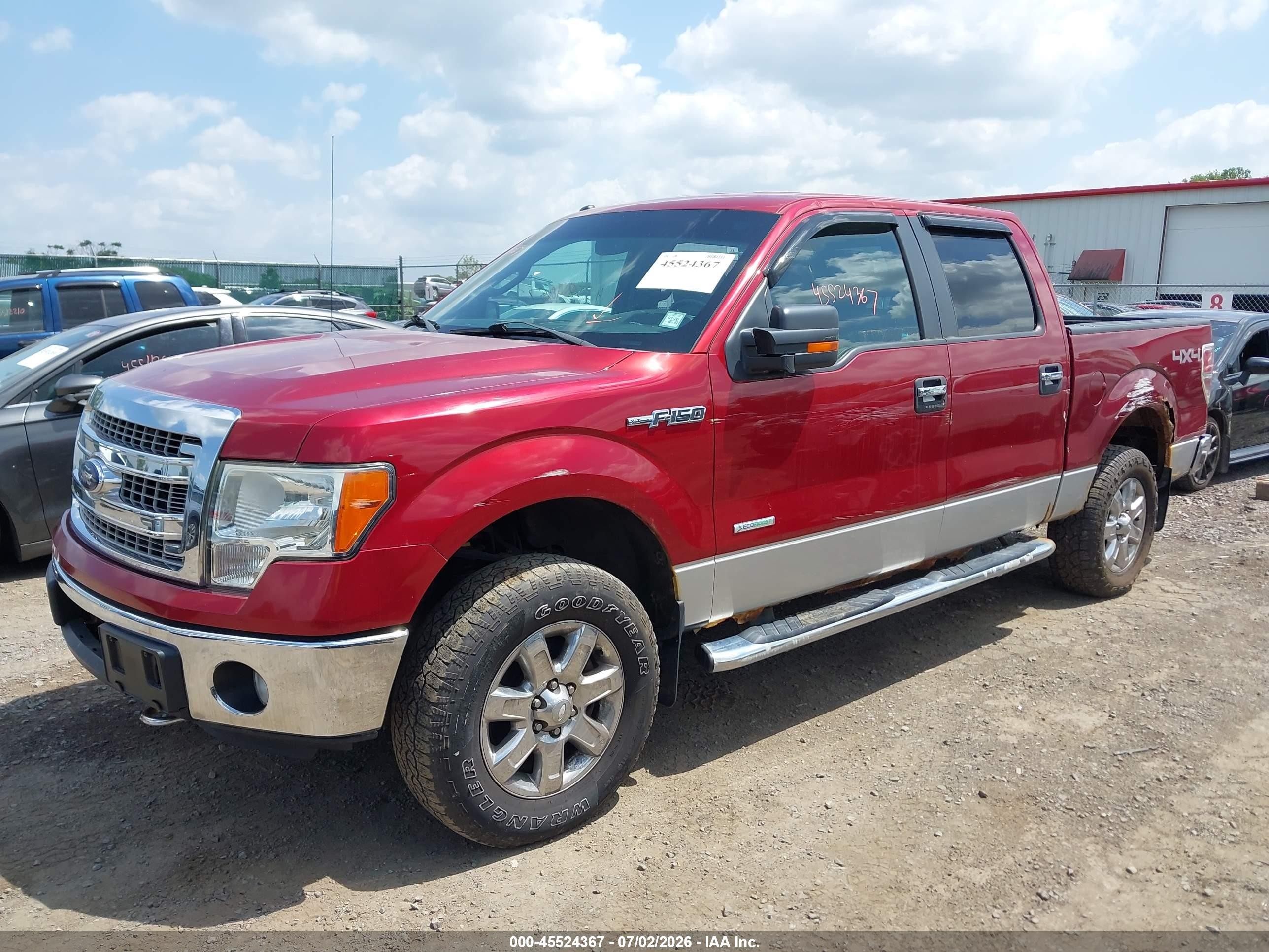 2013 Ford F-150 Fx4/king Ranch/lariat/limited/platinum/xl/xlt Red vin: 1FTFW1ET8DFA41593