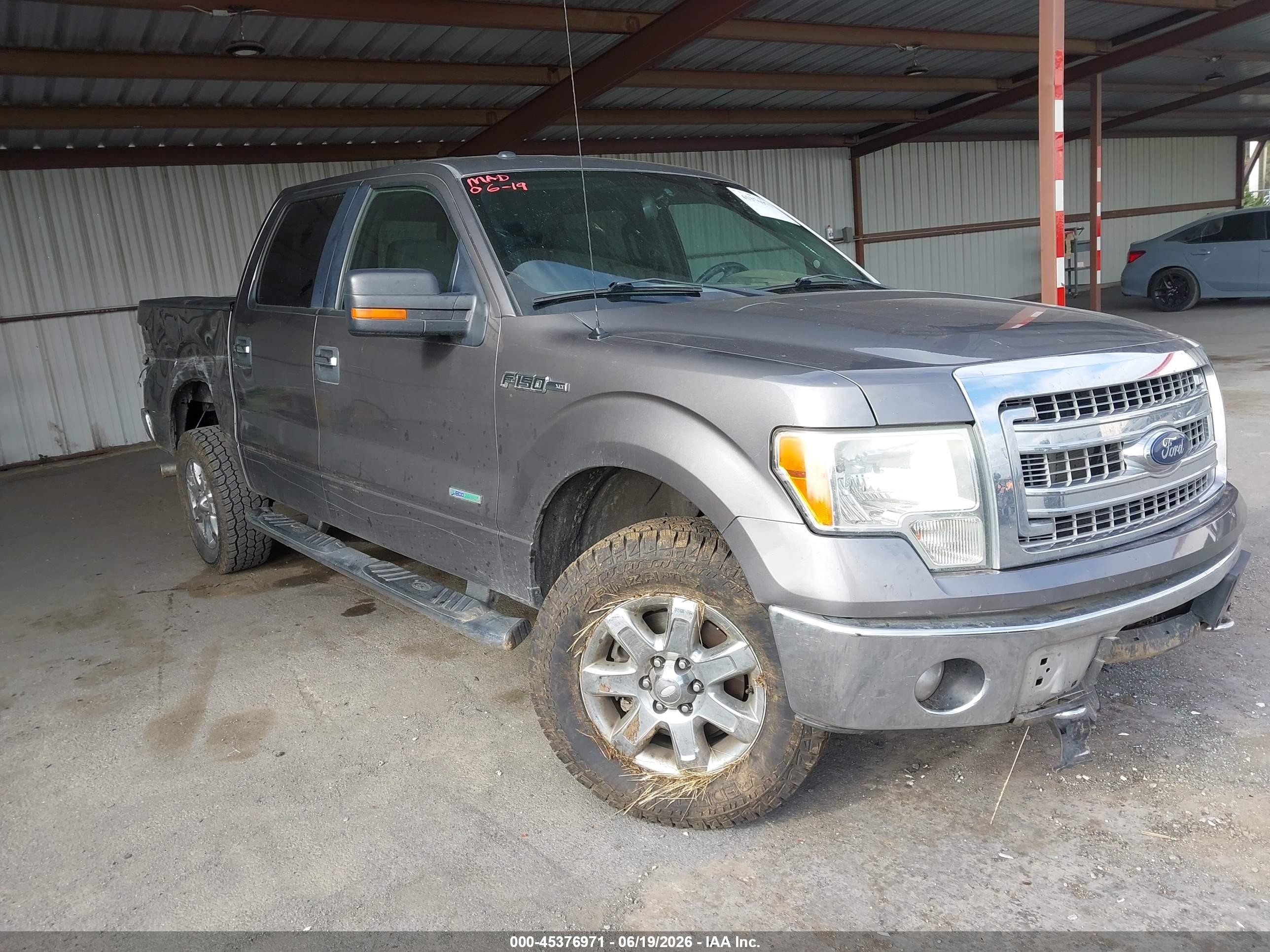 2013 Ford F-150 Xlt Gray vin: 1FTFW1ET8DFA61567