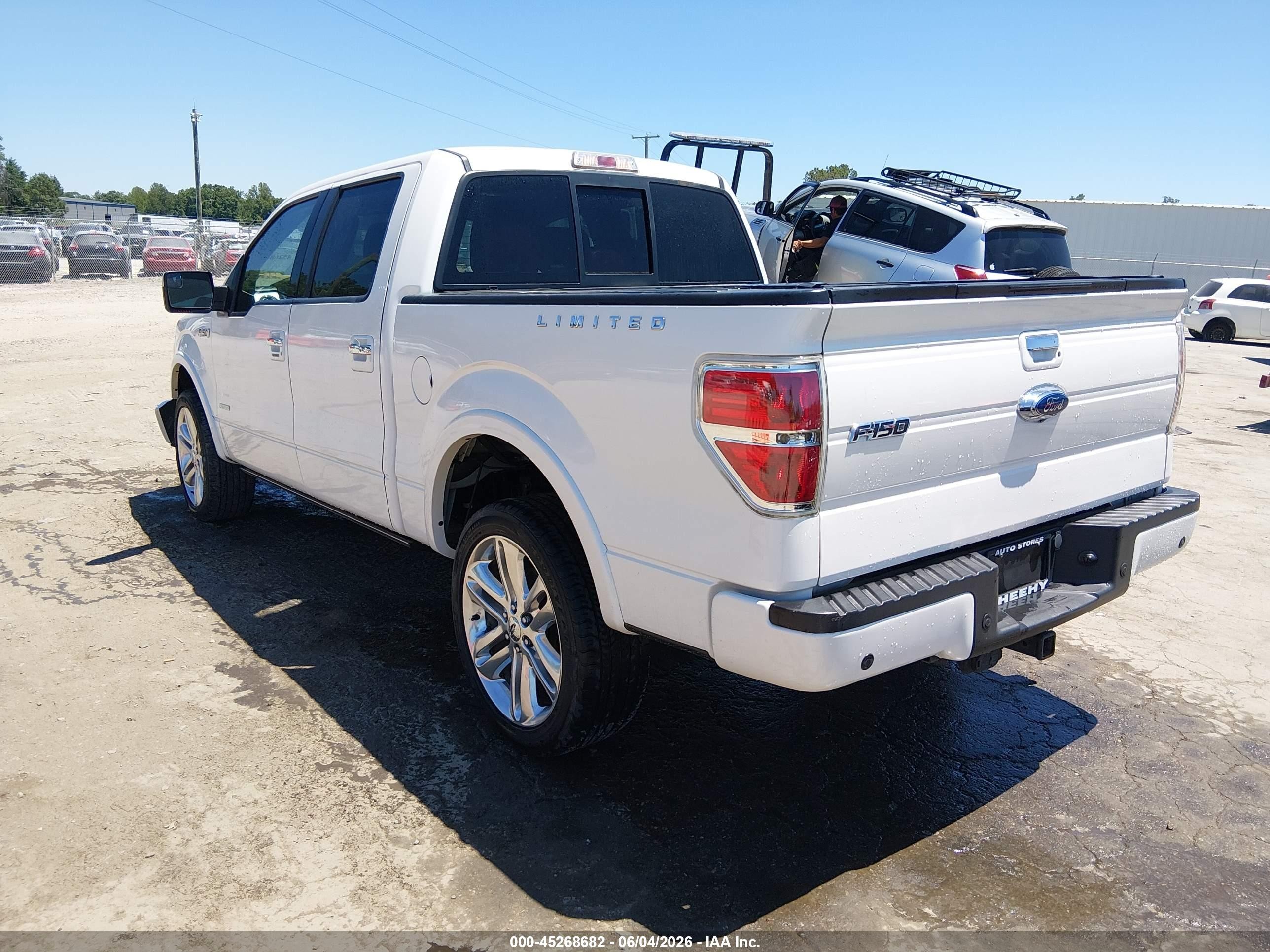 2013 Ford F-150 Limited White vin: 1FTFW1ET8DFA99798
