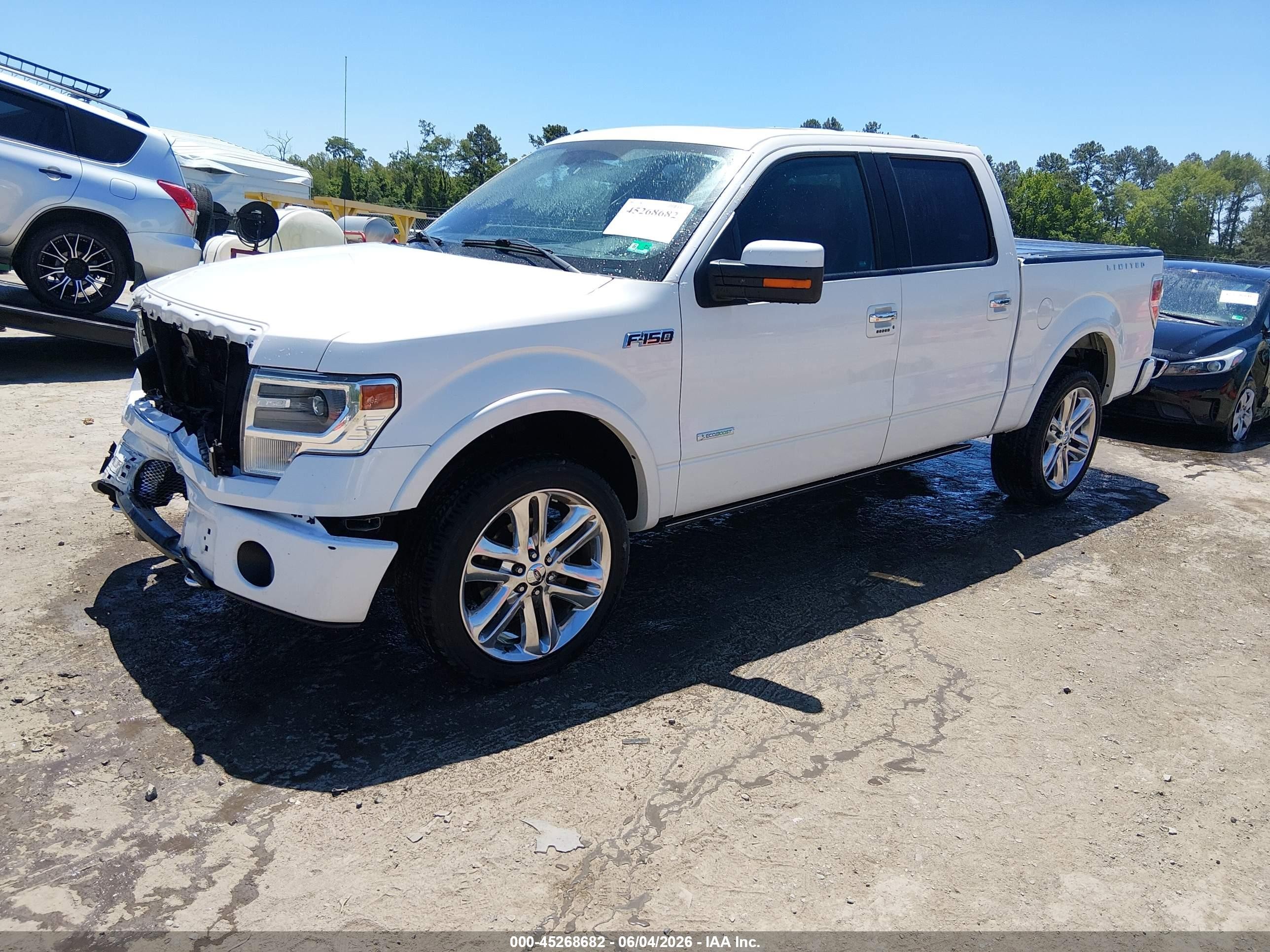 2013 Ford F-150 Limited White vin: 1FTFW1ET8DFA99798