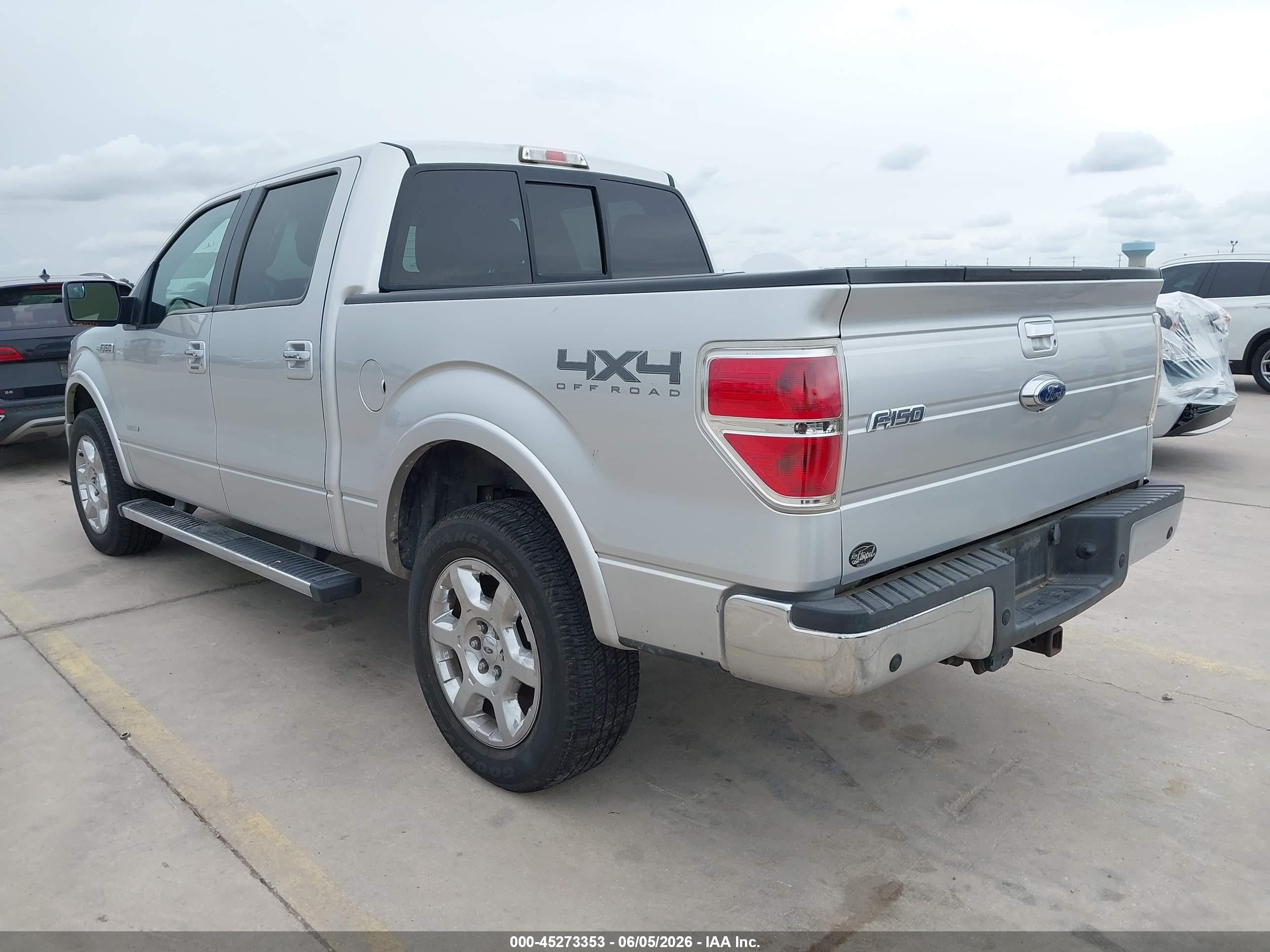 2013 Ford F-150 Lariat Silver vin: 1FTFW1ET8DFB52029