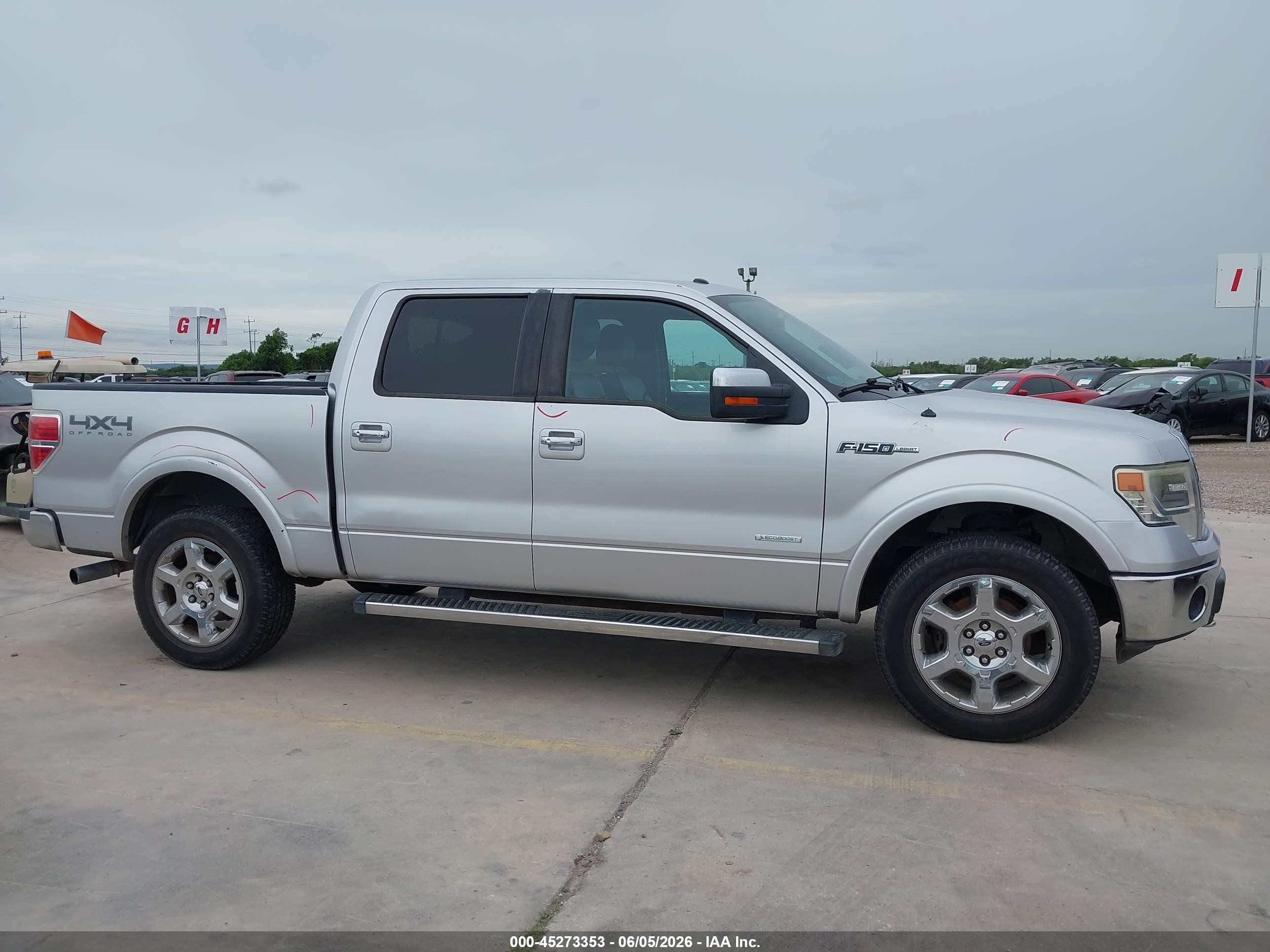2013 Ford F-150 Lariat Silver vin: 1FTFW1ET8DFB52029