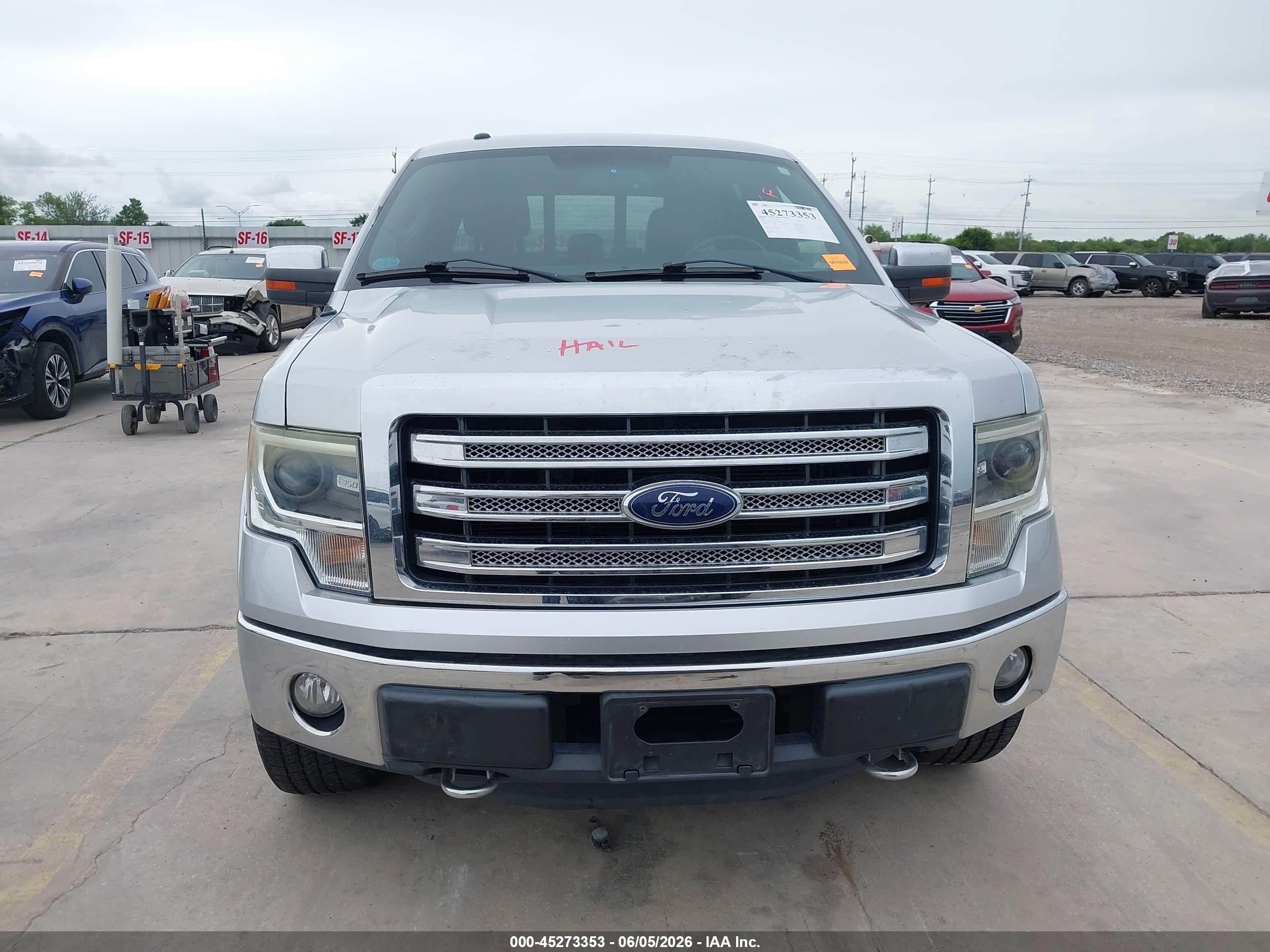 2013 Ford F-150 Lariat Silver vin: 1FTFW1ET8DFB52029
