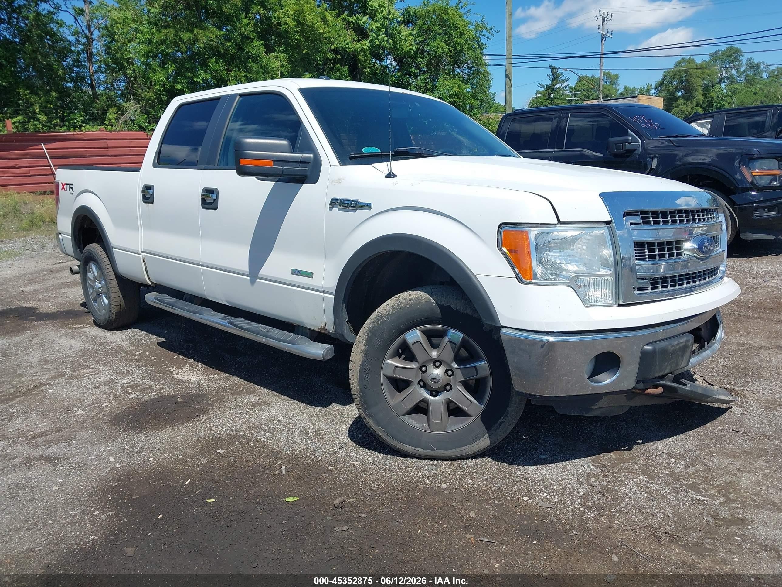 2013 Ford F-150 Xlt White vin: 1FTFW1ET8DFB62852