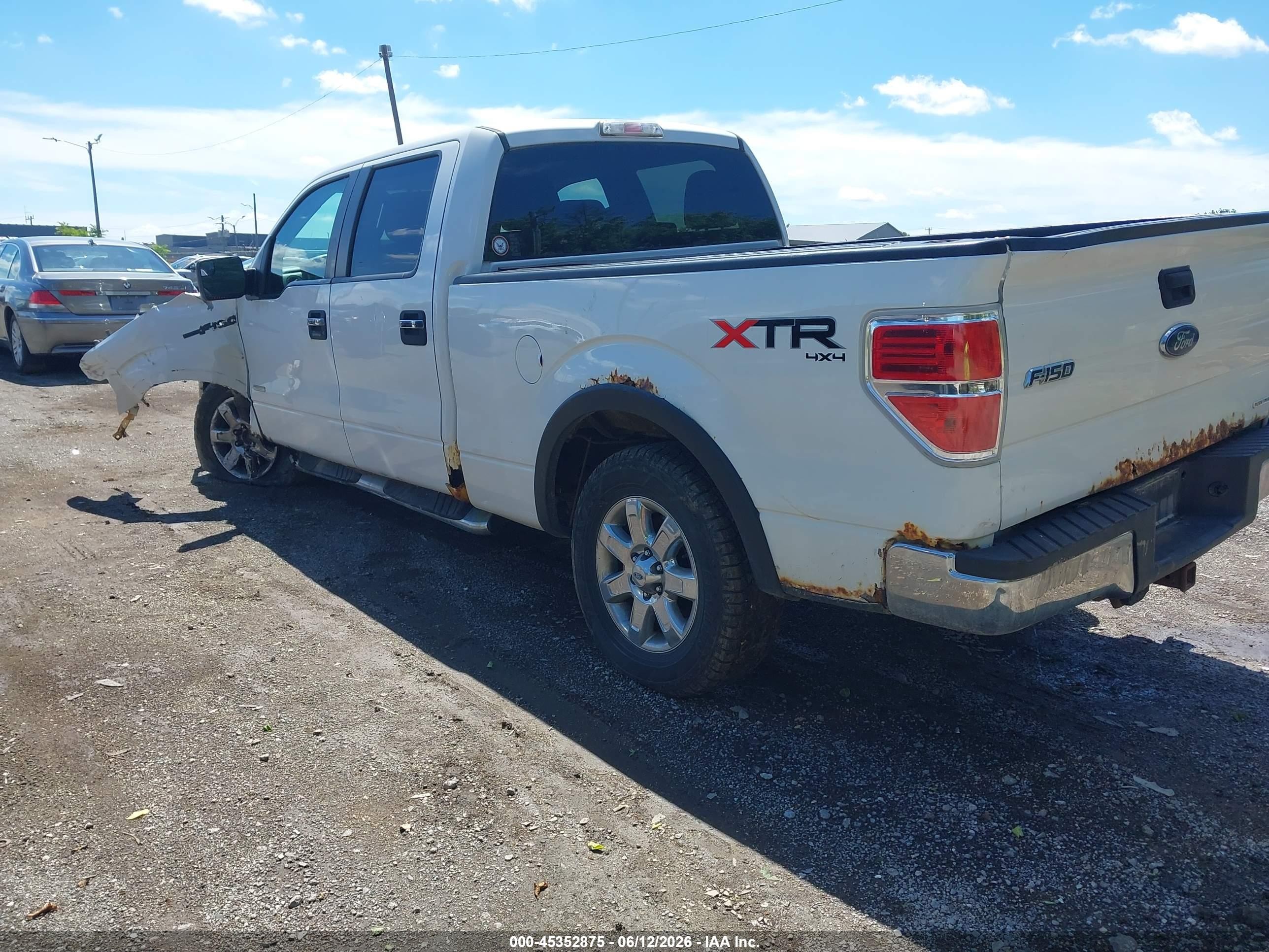 2013 Ford F-150 Xlt White vin: 1FTFW1ET8DFB62852