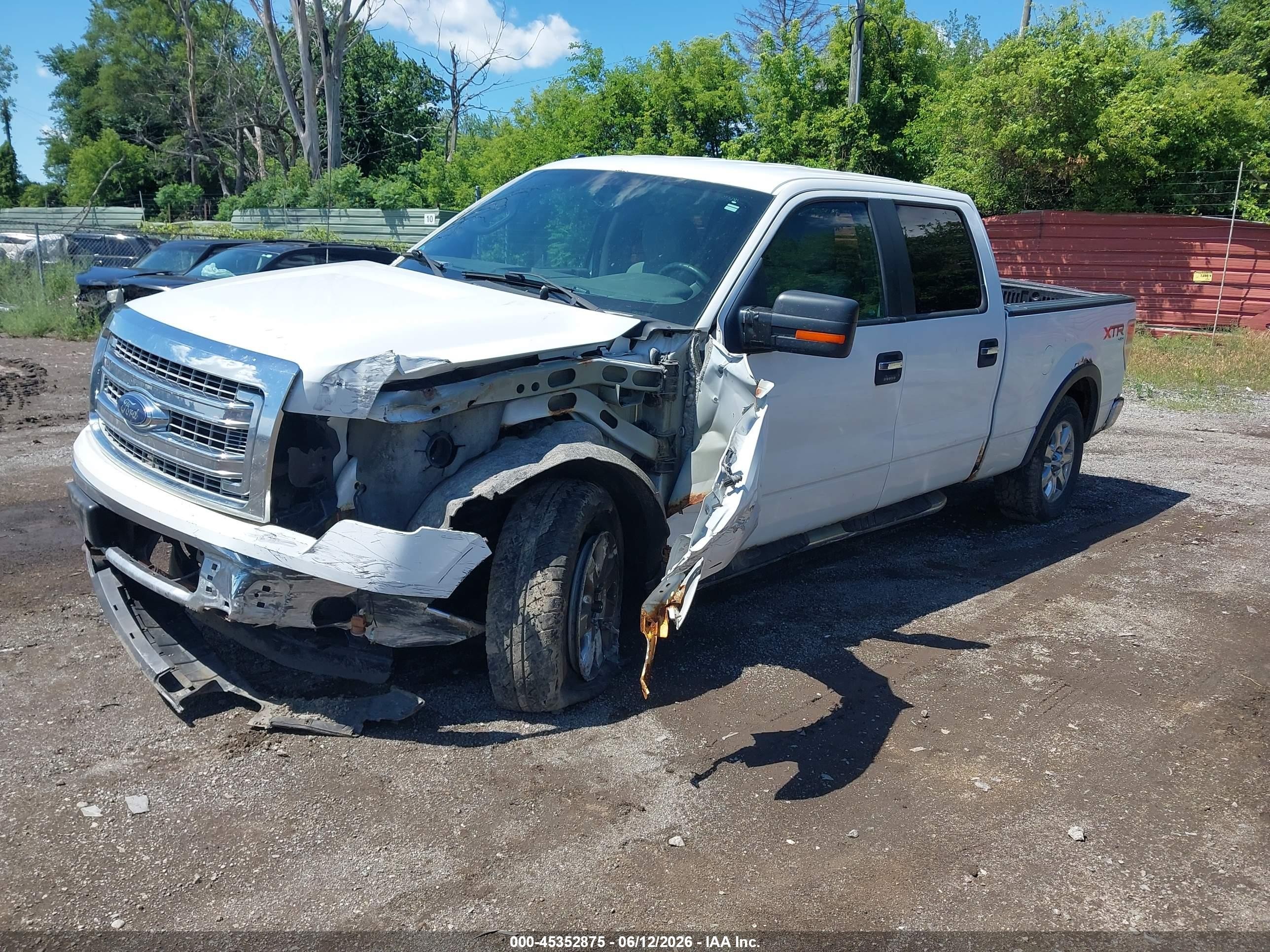 2013 Ford F-150 Xlt White vin: 1FTFW1ET8DFB62852