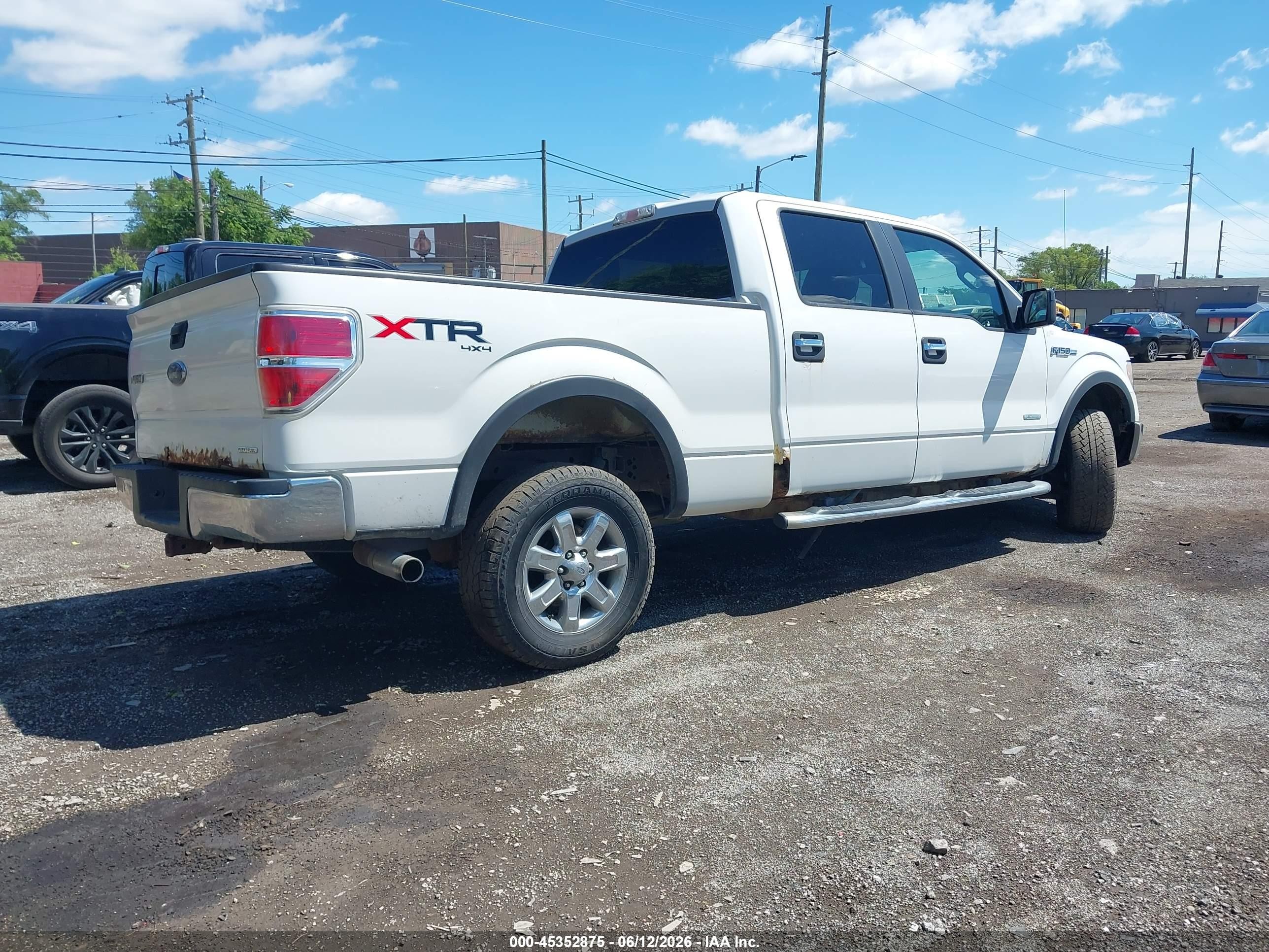2013 Ford F-150 Xlt White vin: 1FTFW1ET8DFB62852