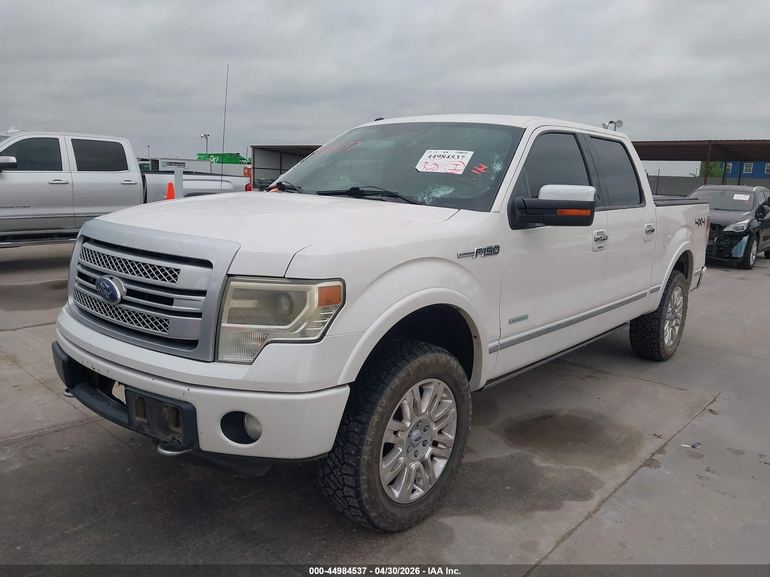 2013 Ford F-150 Platinum White vin: 1FTFW1ET8DFB66240